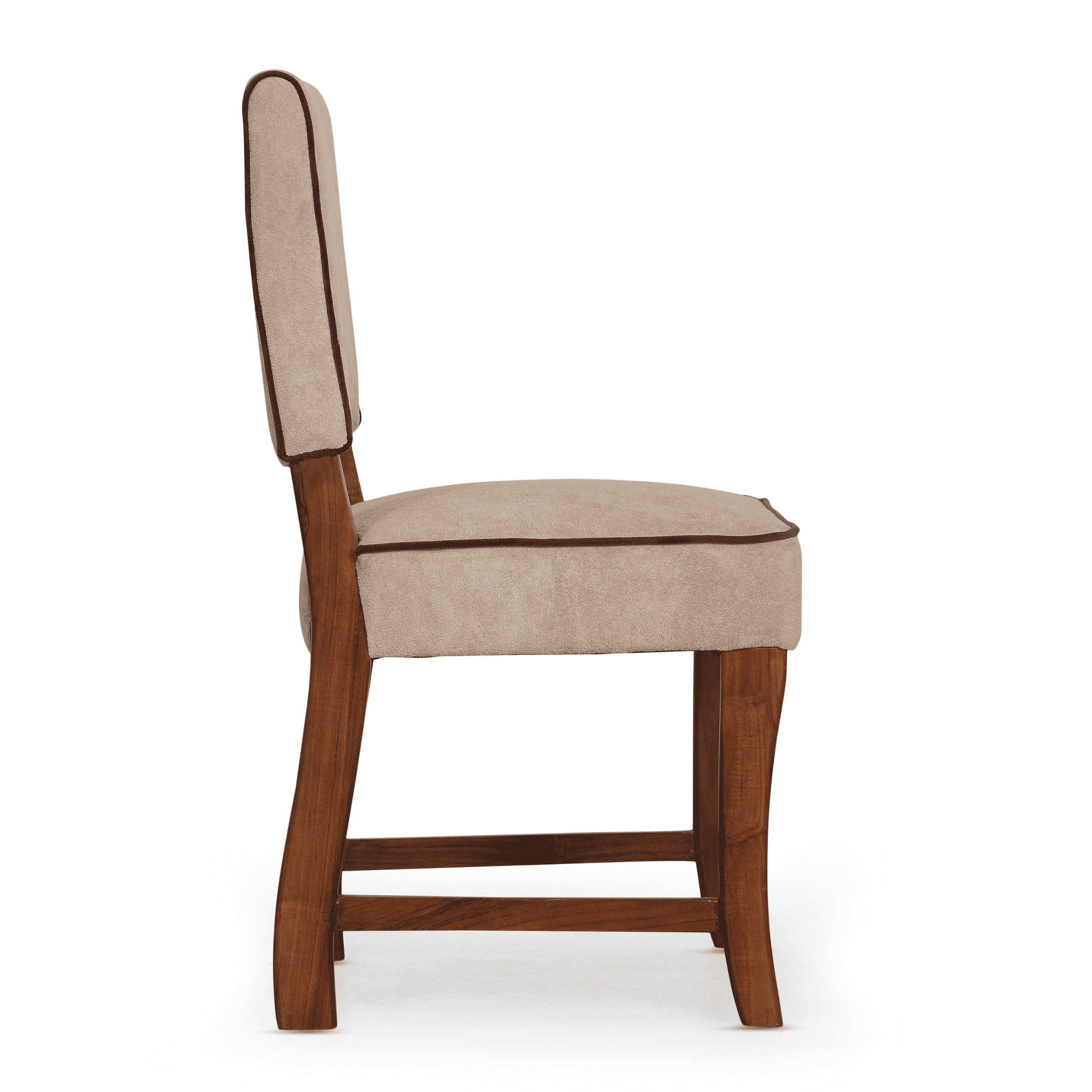 Globally Indian Sheesham Wood 8 Seater Dining Set With Upholstered Chairs Back And Seat In Beige Color