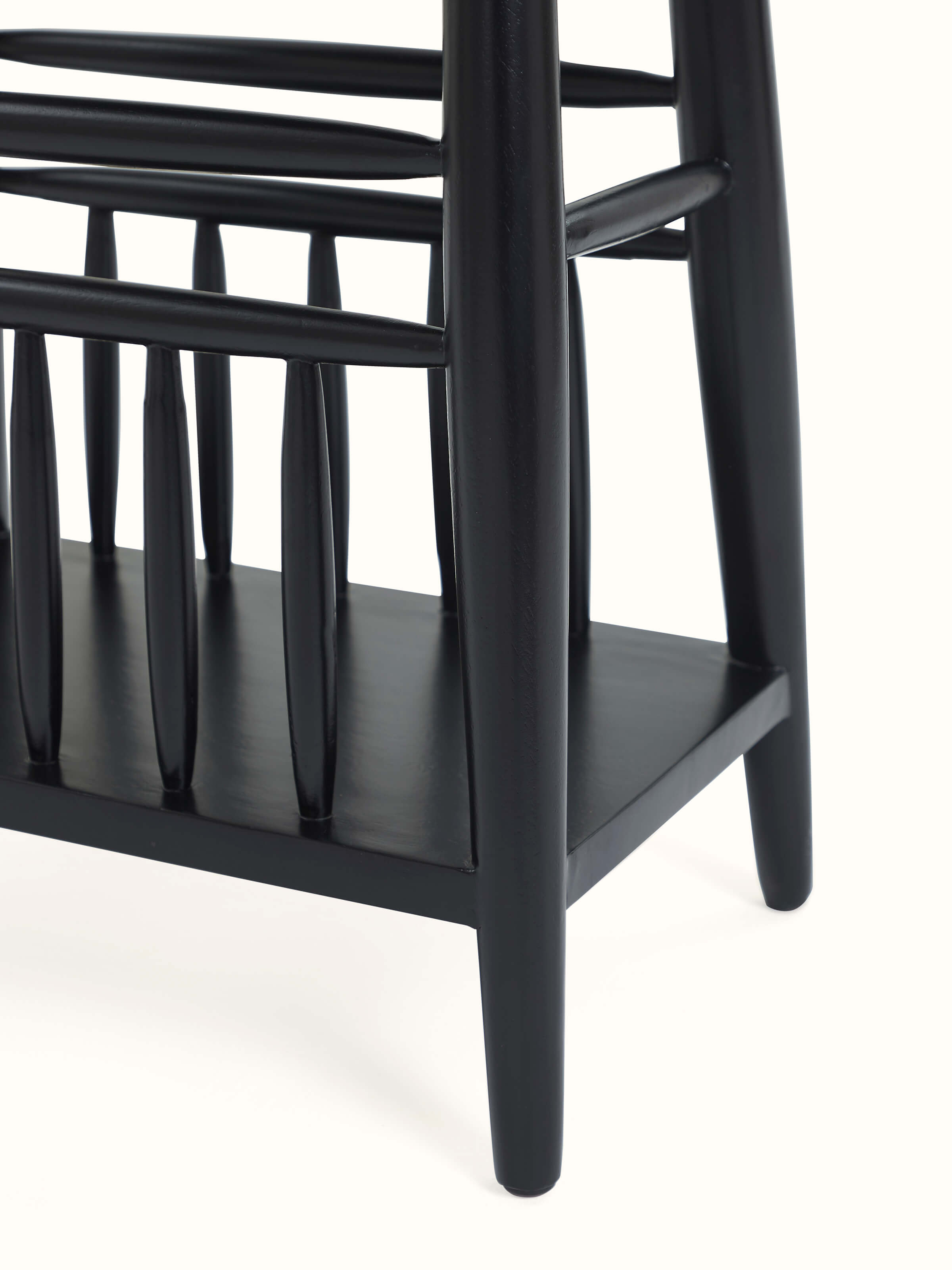 Mango Wood & Metal Bidriware Magazine Rack