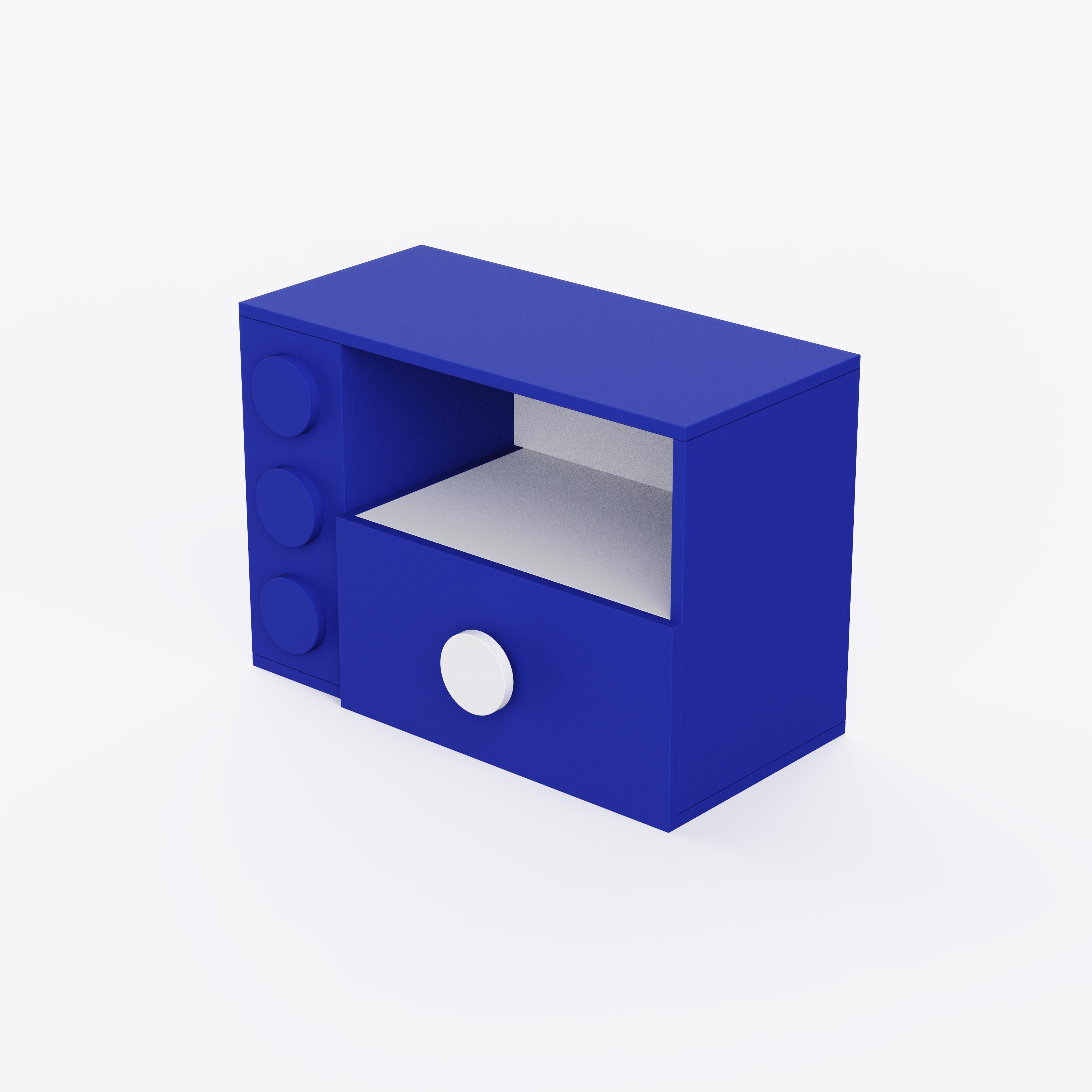 Building Blocks Storage Unit In Electric Blue Colour