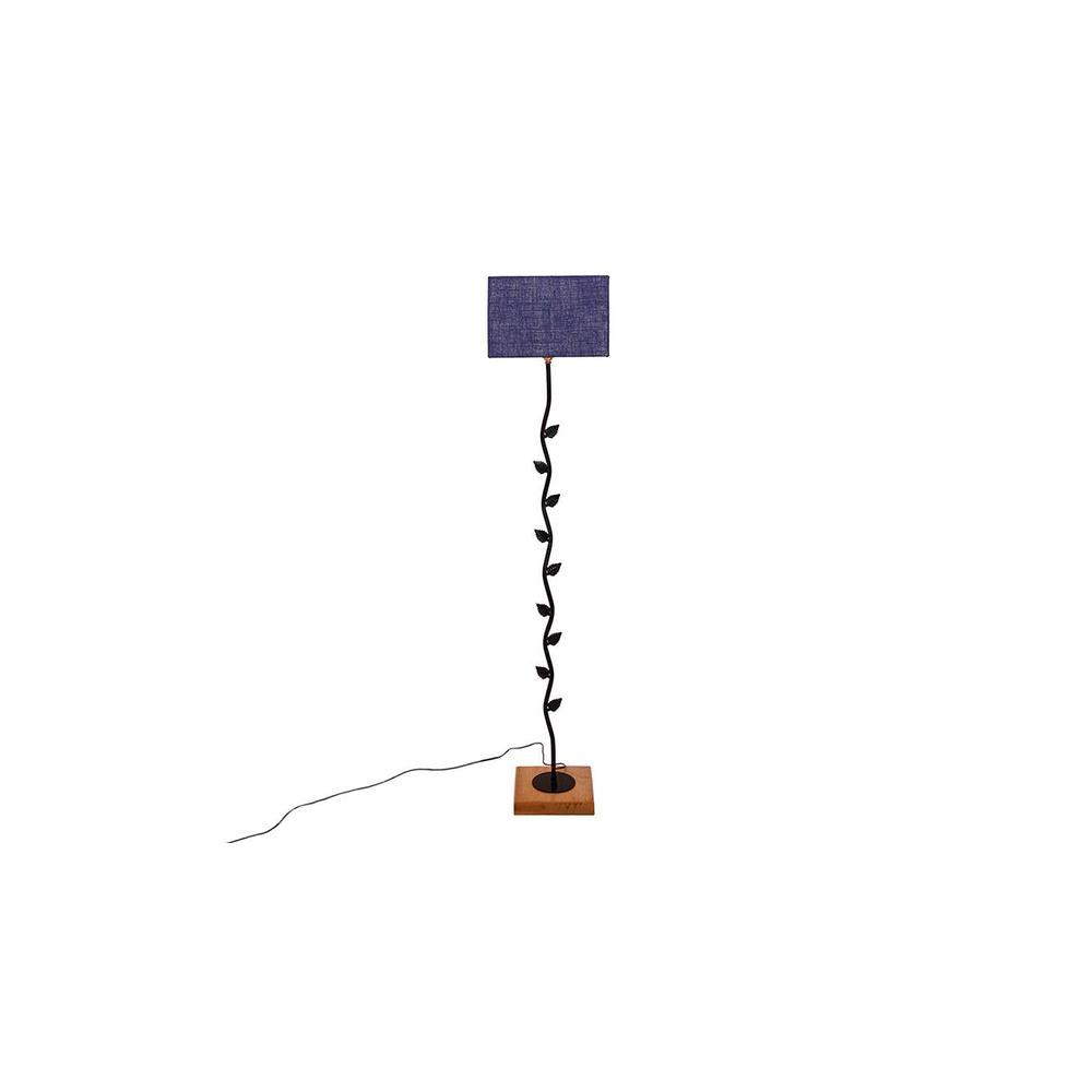 Elin Blue Cotton Shade Floor Lamp