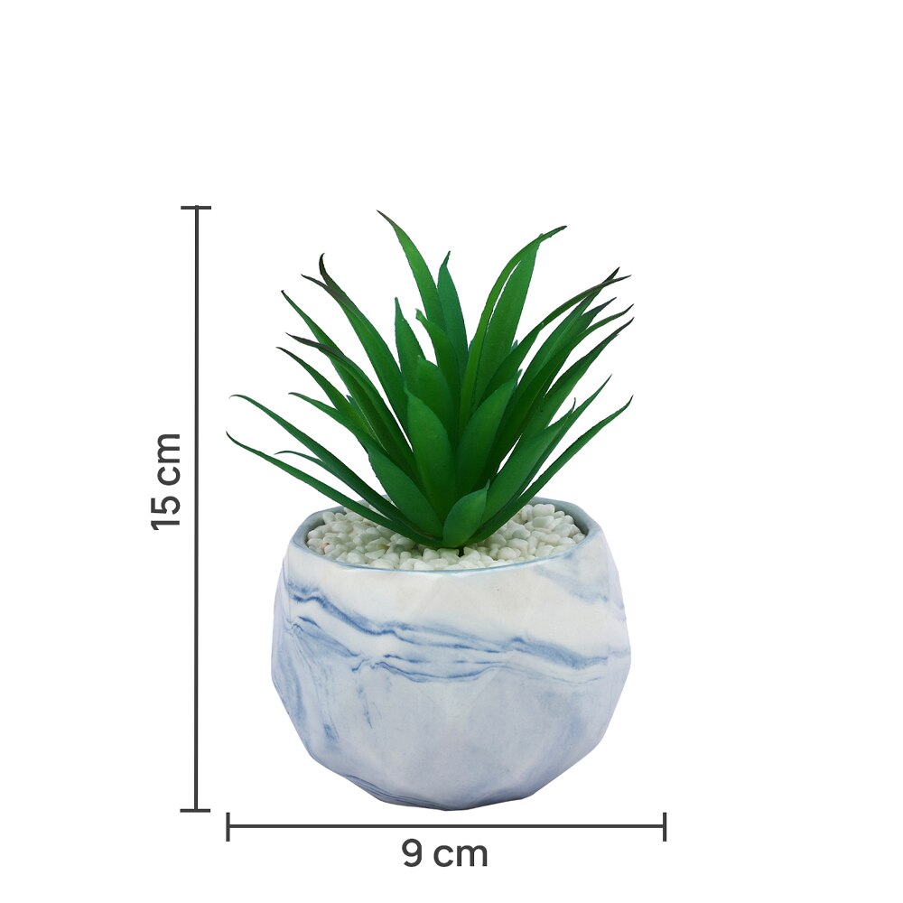 Blue 1 Pieces Succulent Artificial Plant With Pot