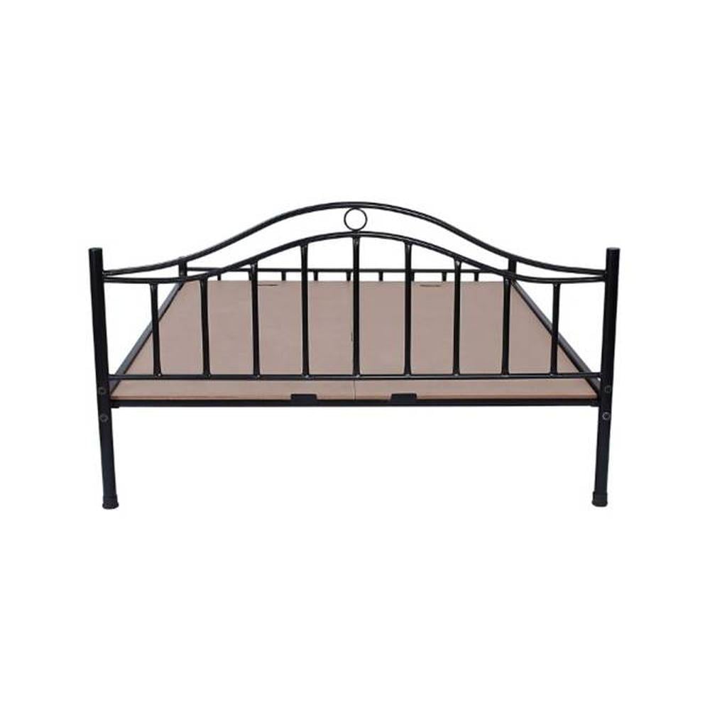 Morris Metal Queen Size Non Storage Bed In Black Finish