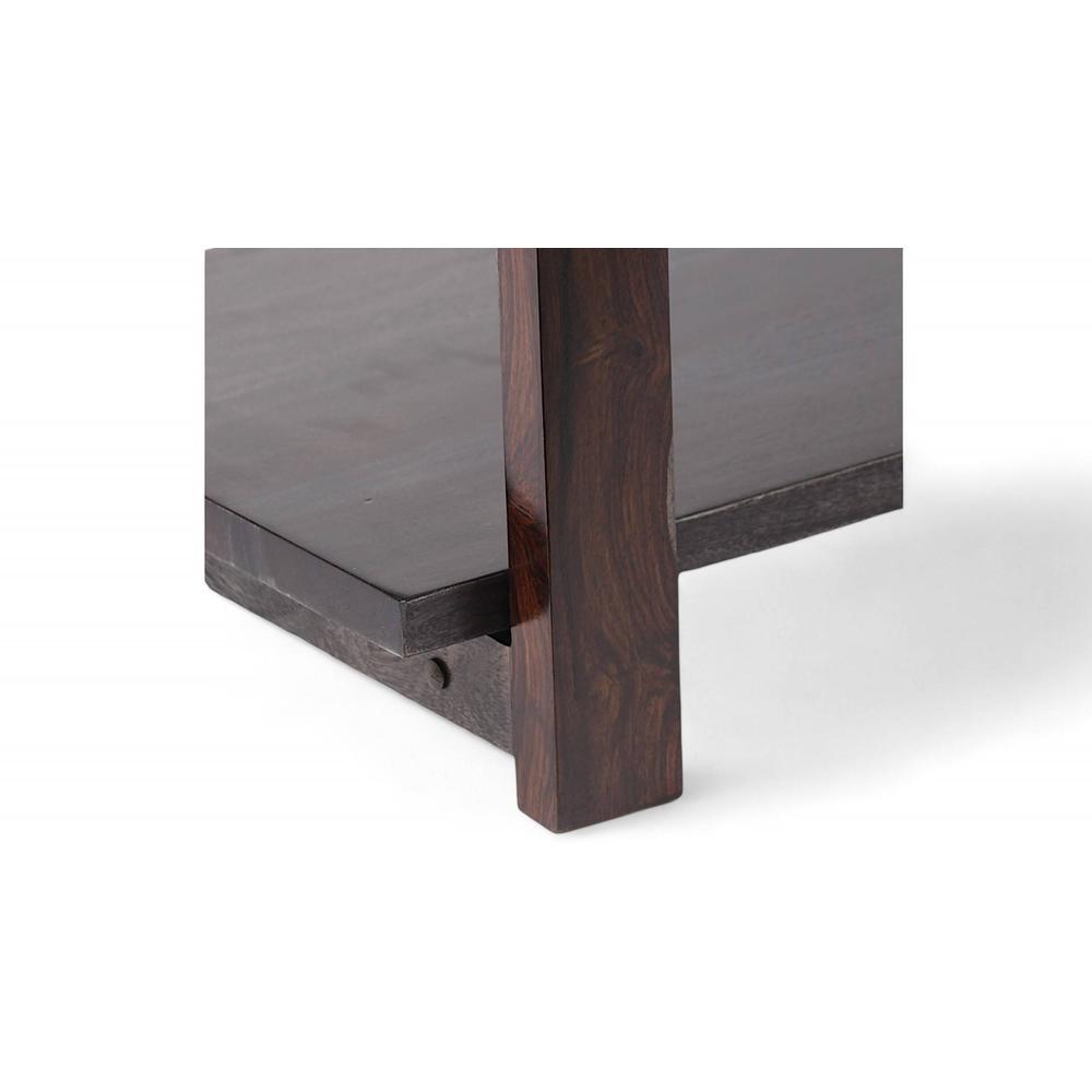 Aroda Sheesham Wood Coffee Table In Mahogany Finish