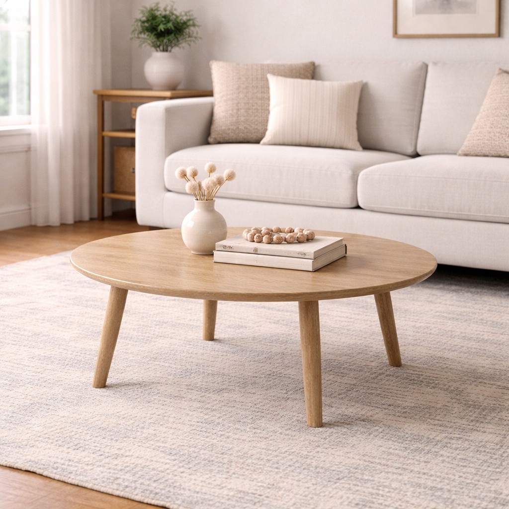 Wulk Solid Wood Coffee Table In  Natural Finish - Woodenmood