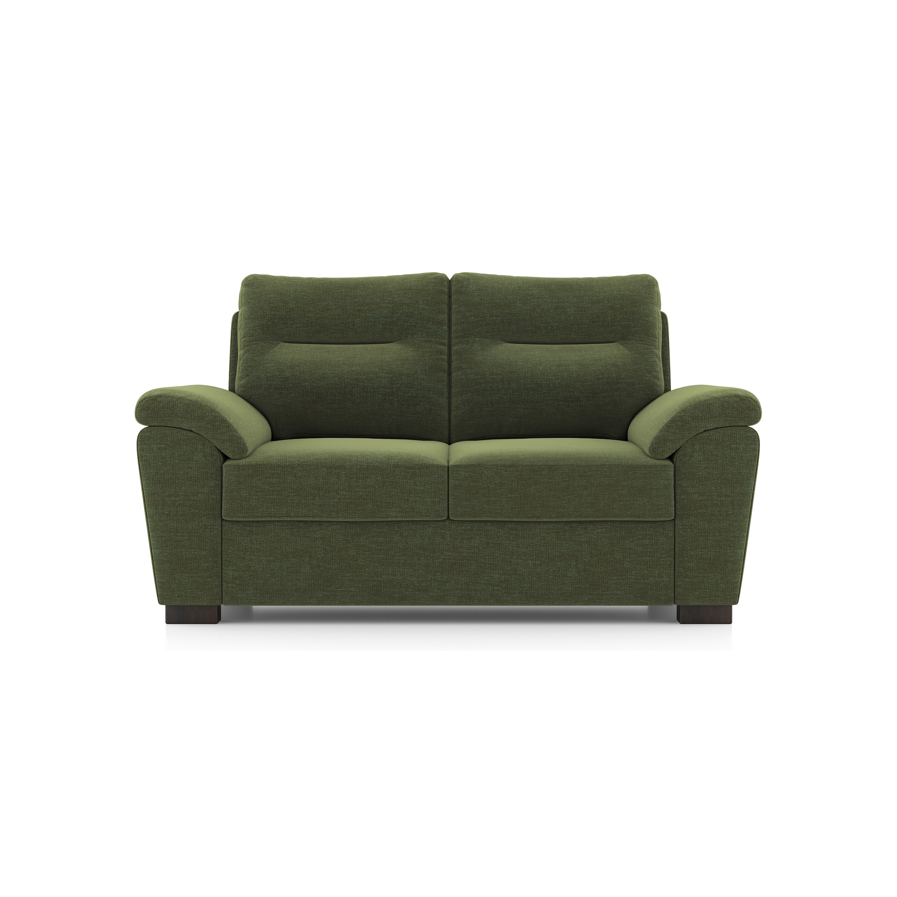 Adelaide Essential 2 Seater Fabric Sofa In Moss Green