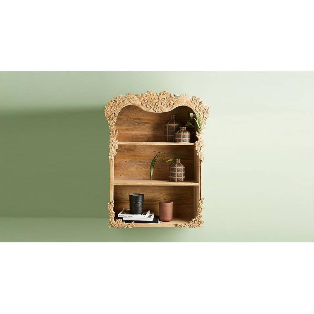 WOODENMOOD Rectangular Wall Rack