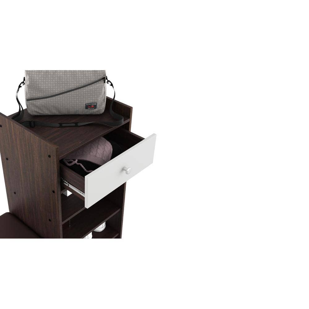 ULTRA SHOE RACK ENGINEERED WOOD IN CHOCO WALNUT FINISH