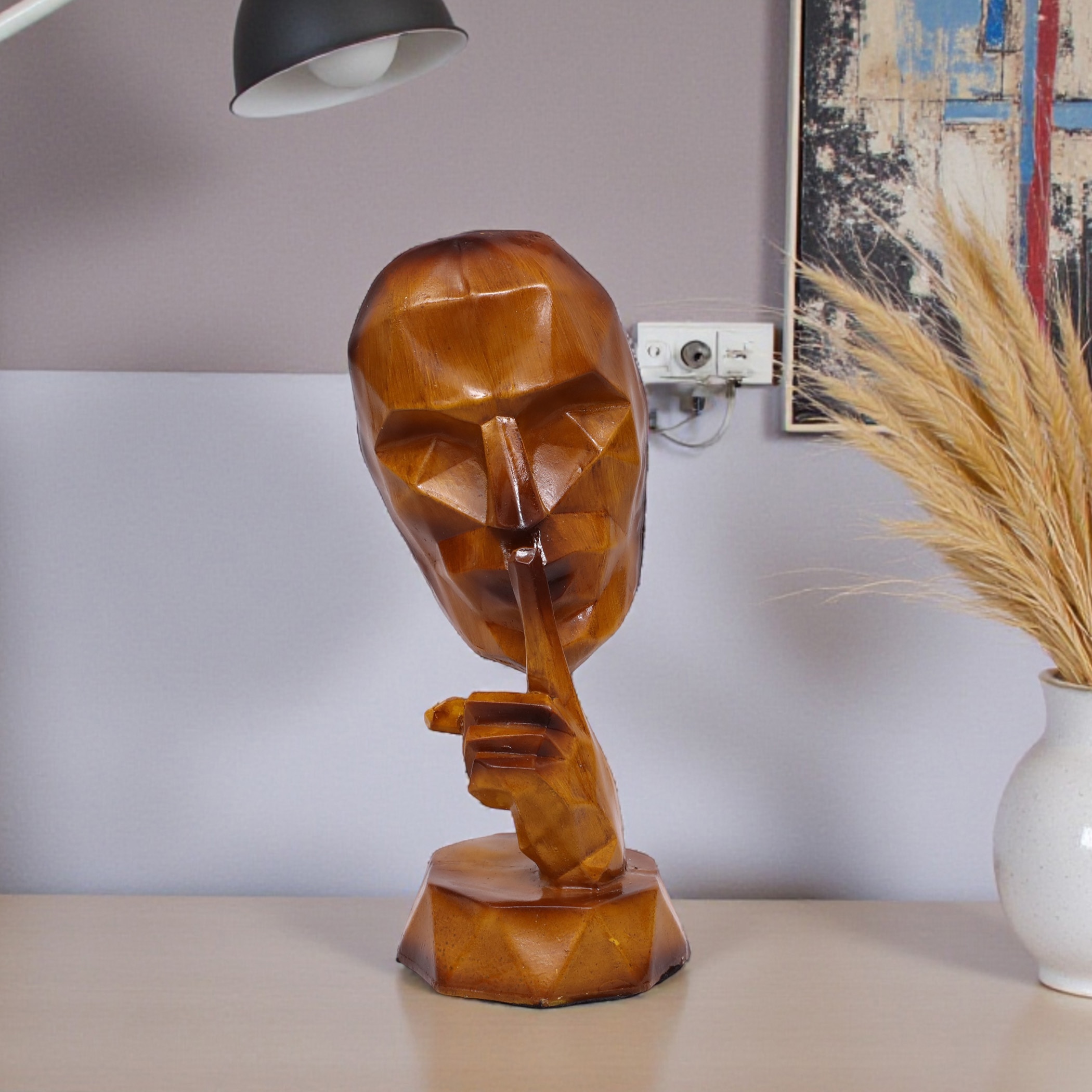 VEDAS Polyresin  Figurine in Brown Colour - Vedas