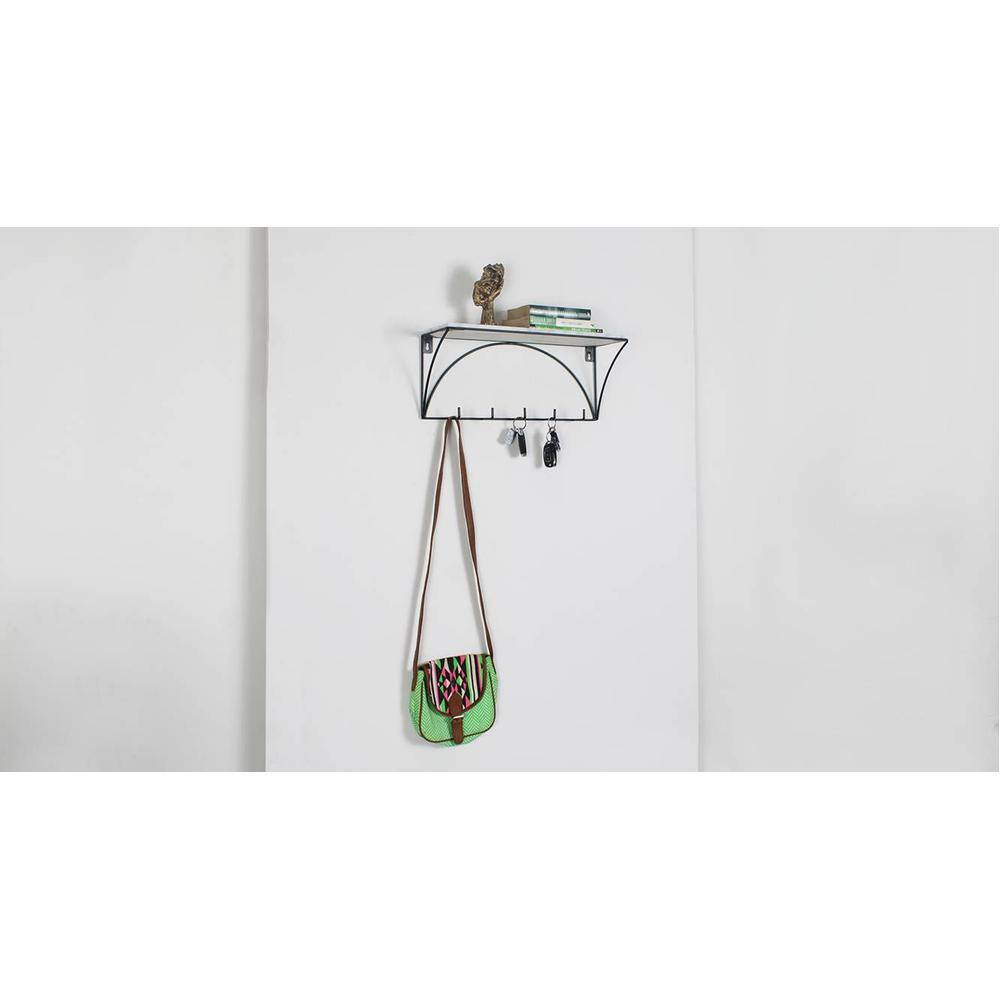 Claymint metal wall shelf