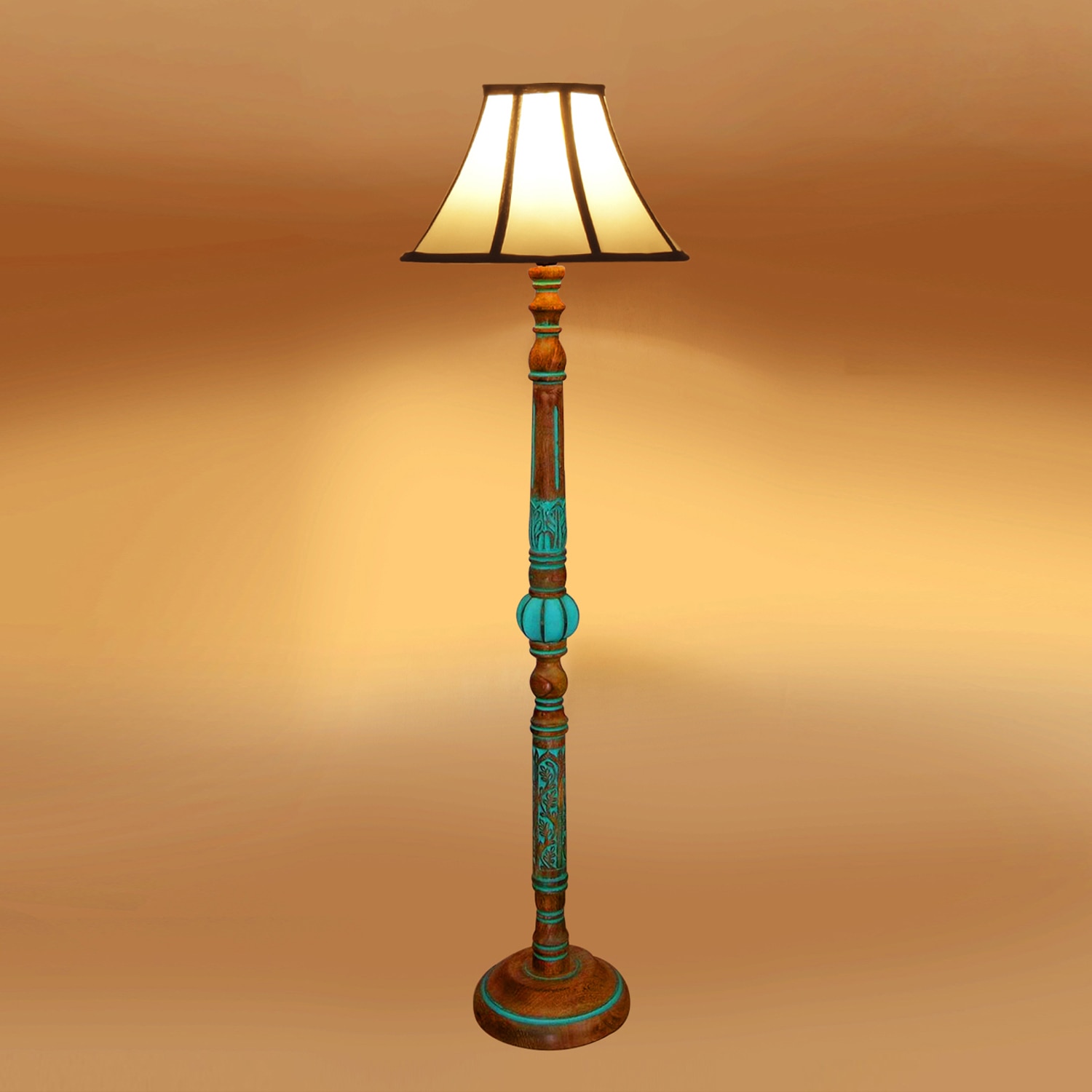 Devansh Wooden Floor Lamp