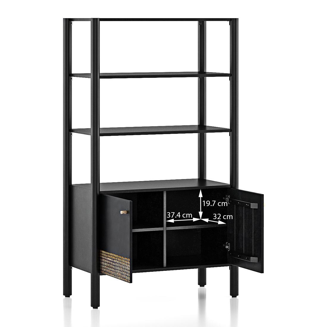 Gaku Solid Wood Bookshelf in Semi Gloss Finish