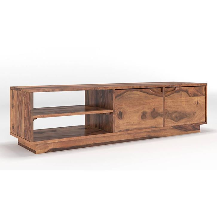 Zephyr Solid Wood TV Unit in Teak Finish