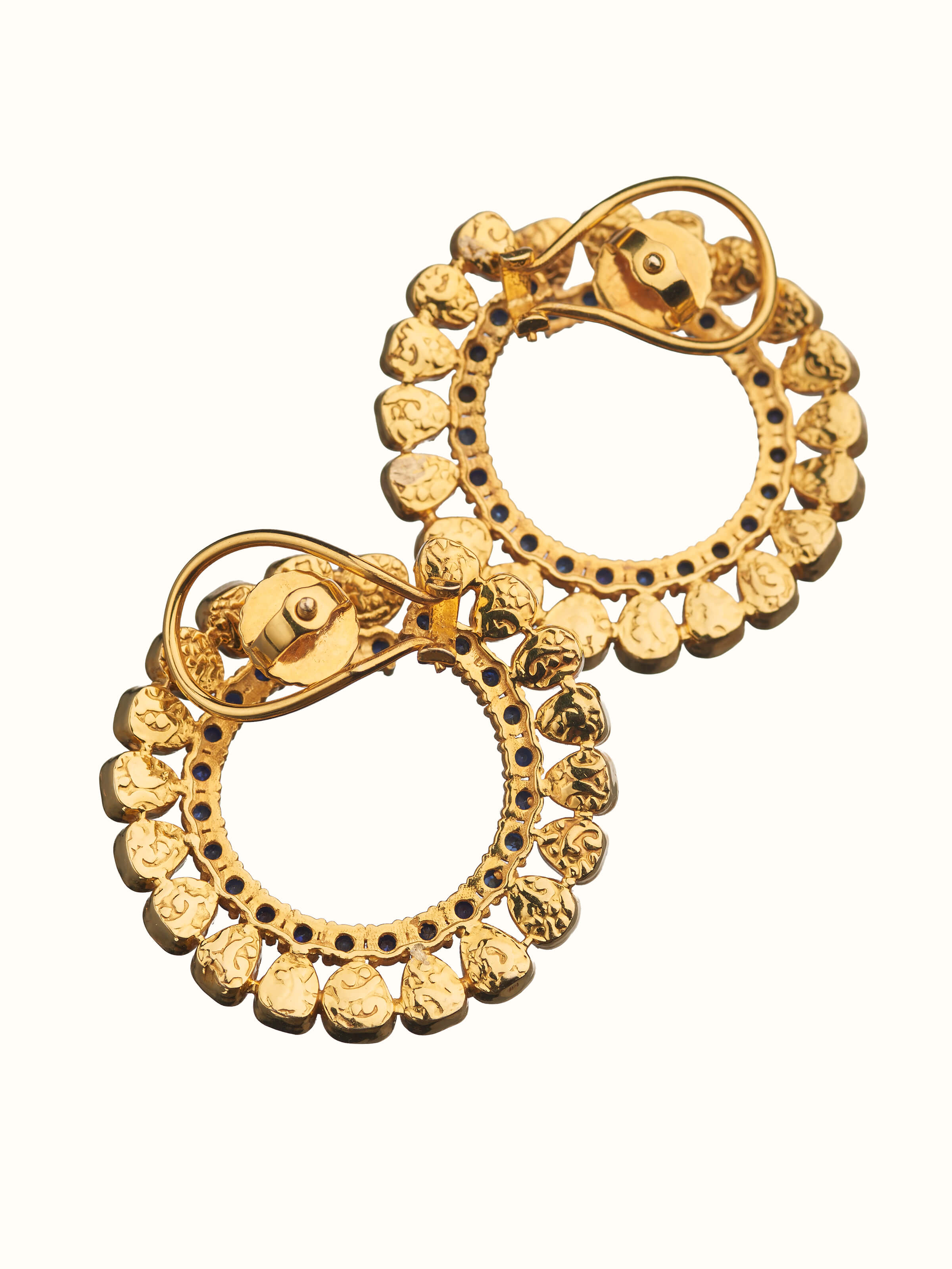 Dank Polki 14 Karat Gold Stud Earrings