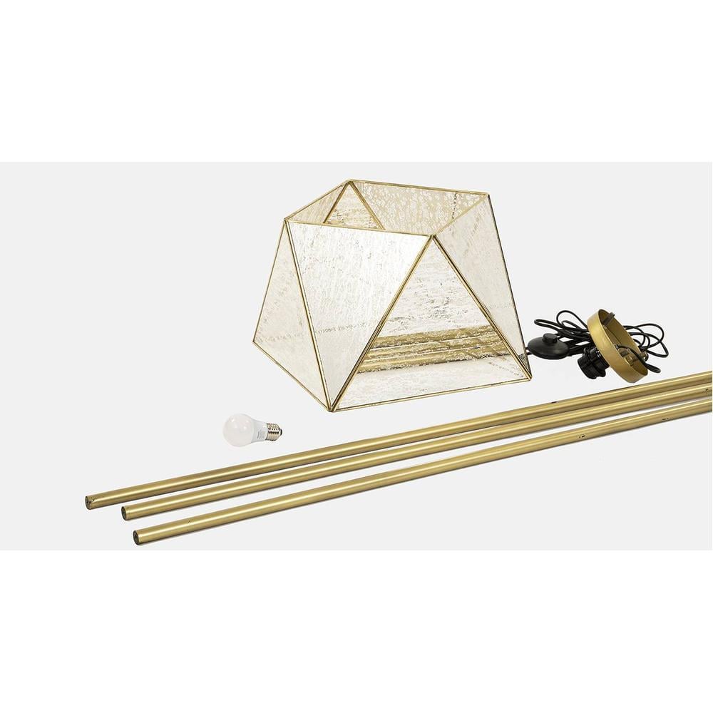 Frankie Gold Floor Lamp With Gold Iron Base