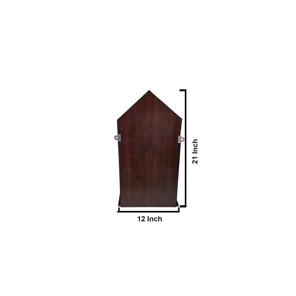 triya engineered wood prayer unit in mahagony finish