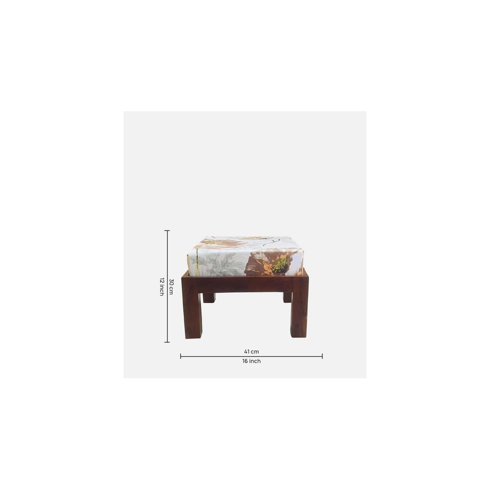 Ronstar solid wood  ottoman in  provincial teak finish