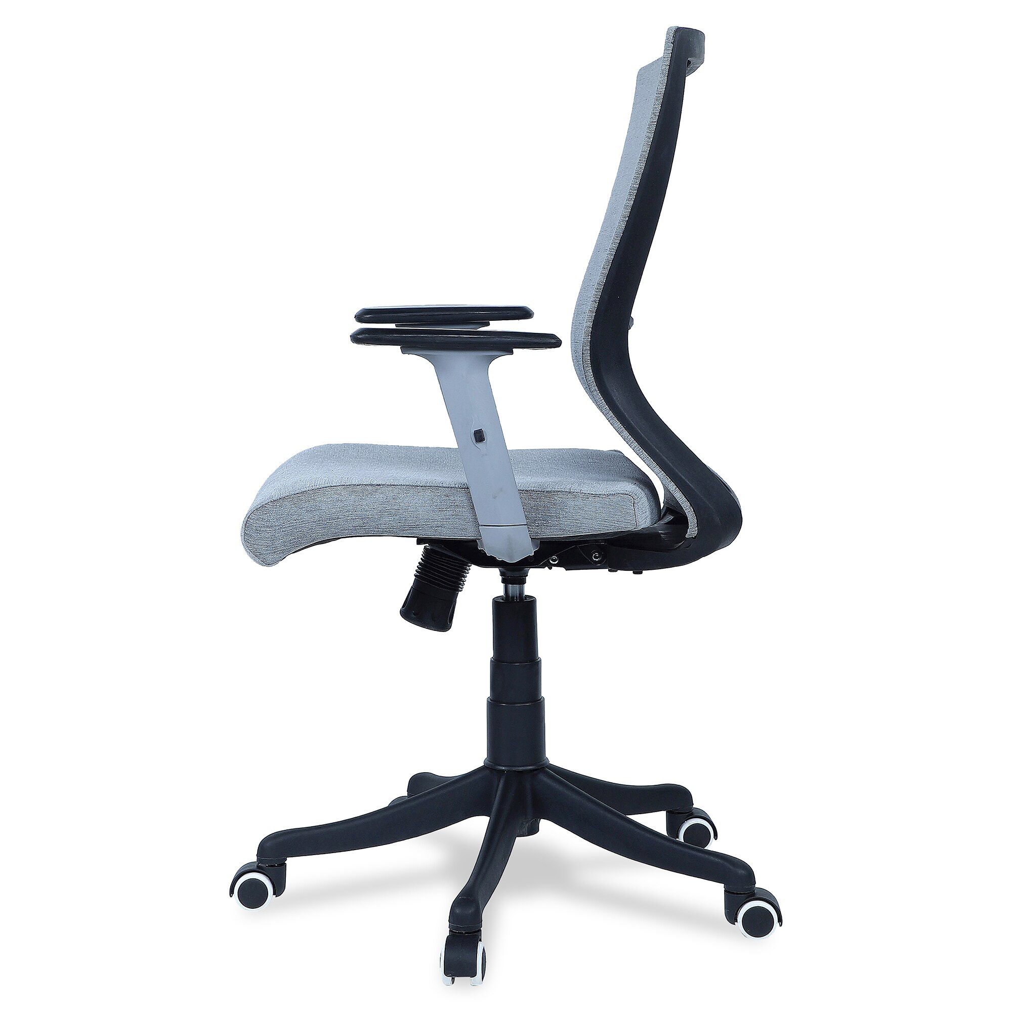 Rocknew York Mid Back Ergonomic Chair in Grey Colour