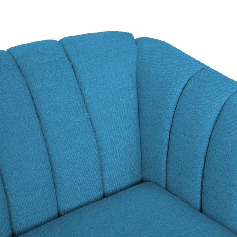 Mid Century Fabric Sofa (Torquise)