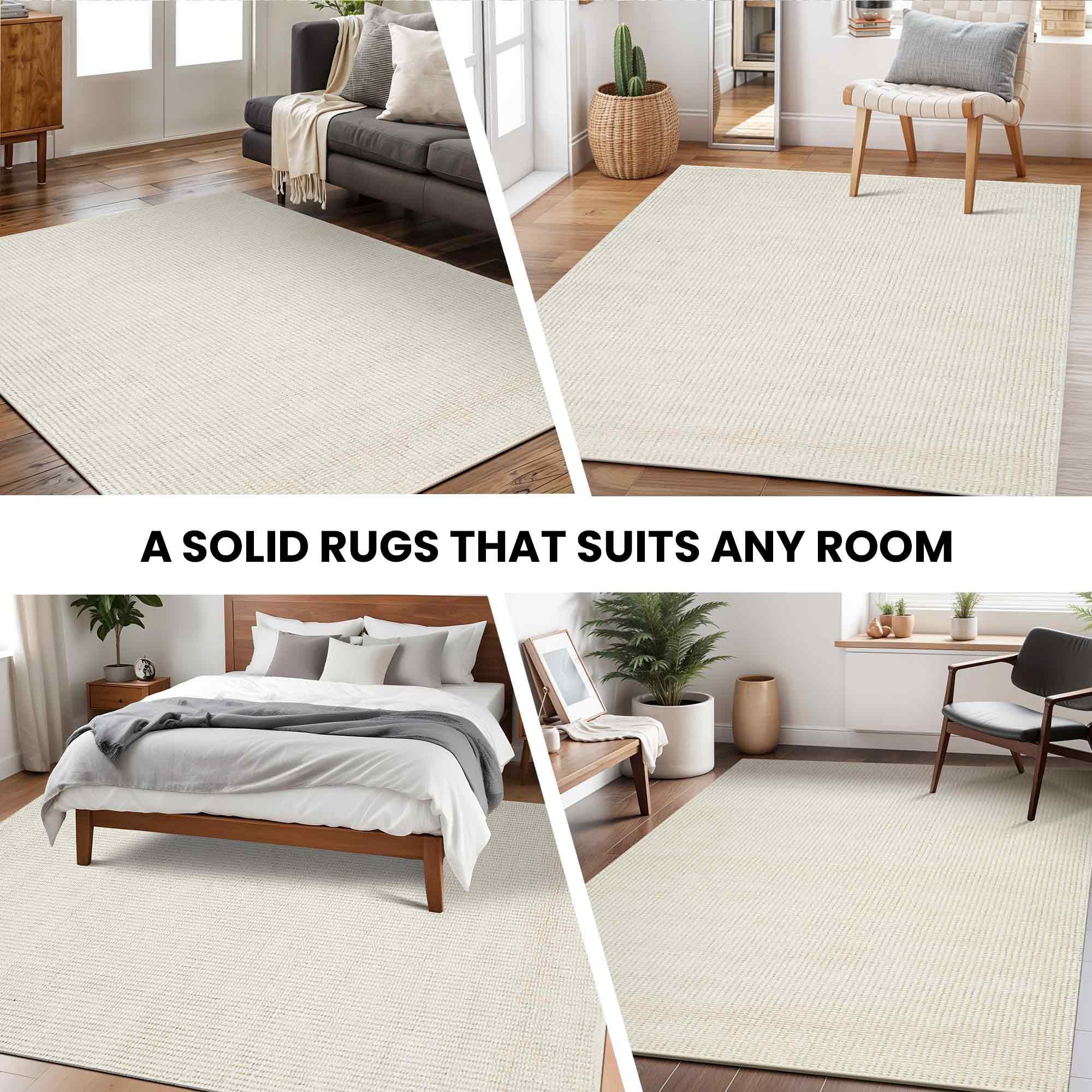 Rebecca Beige Pet Yarn Rug