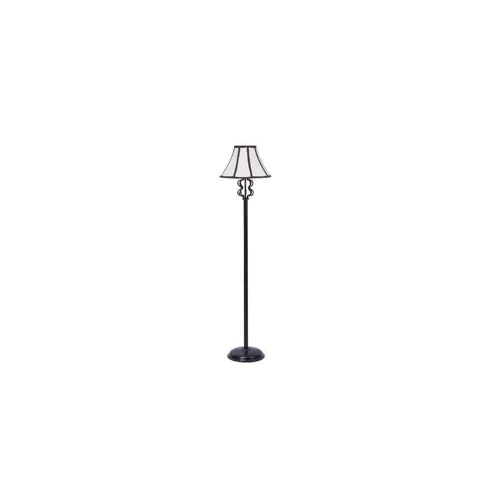 Azalea Multicolour Fabric Floor Lamp with Black Iron Base