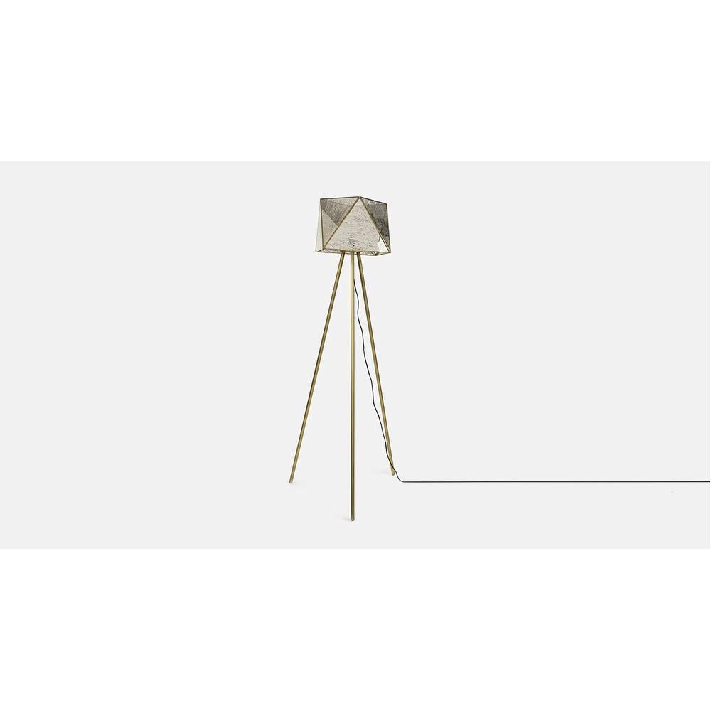 Frankie Gold Floor Lamp With Gold Iron Base