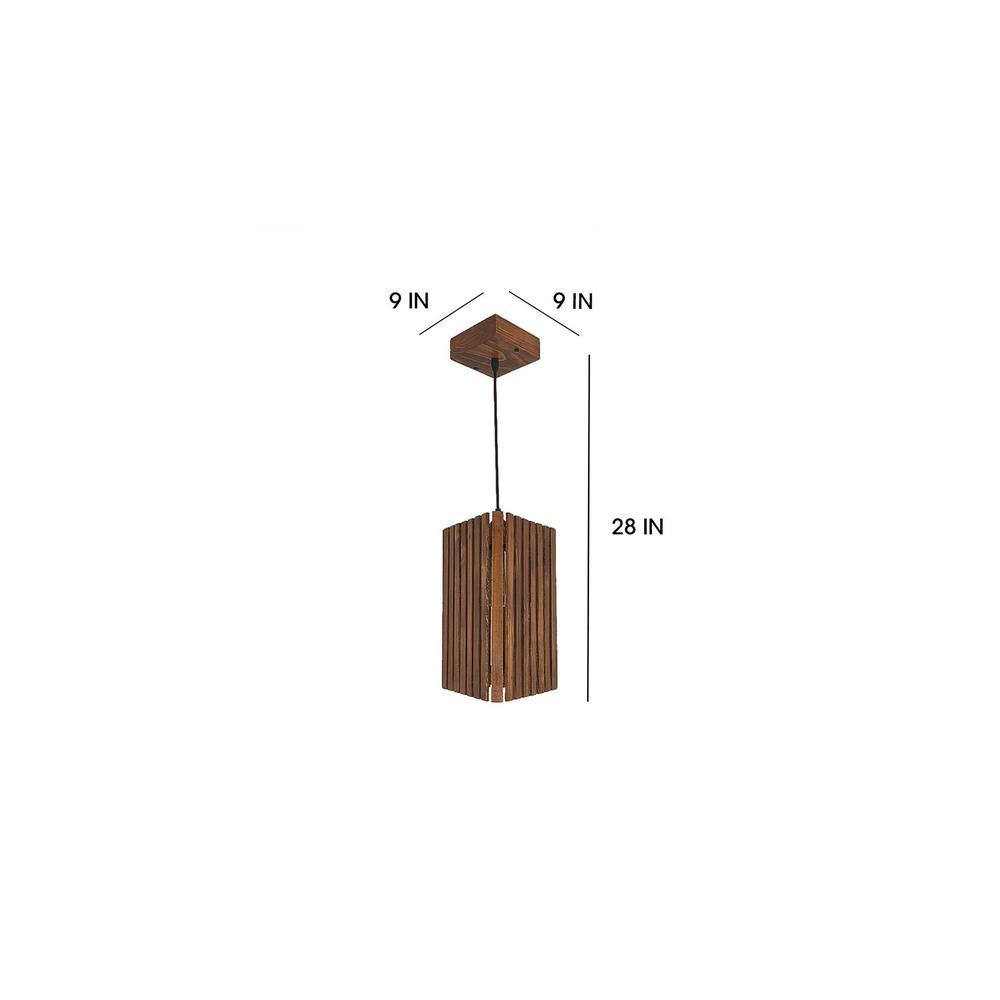 Trika Brown Solid Wood Single Hanging Light