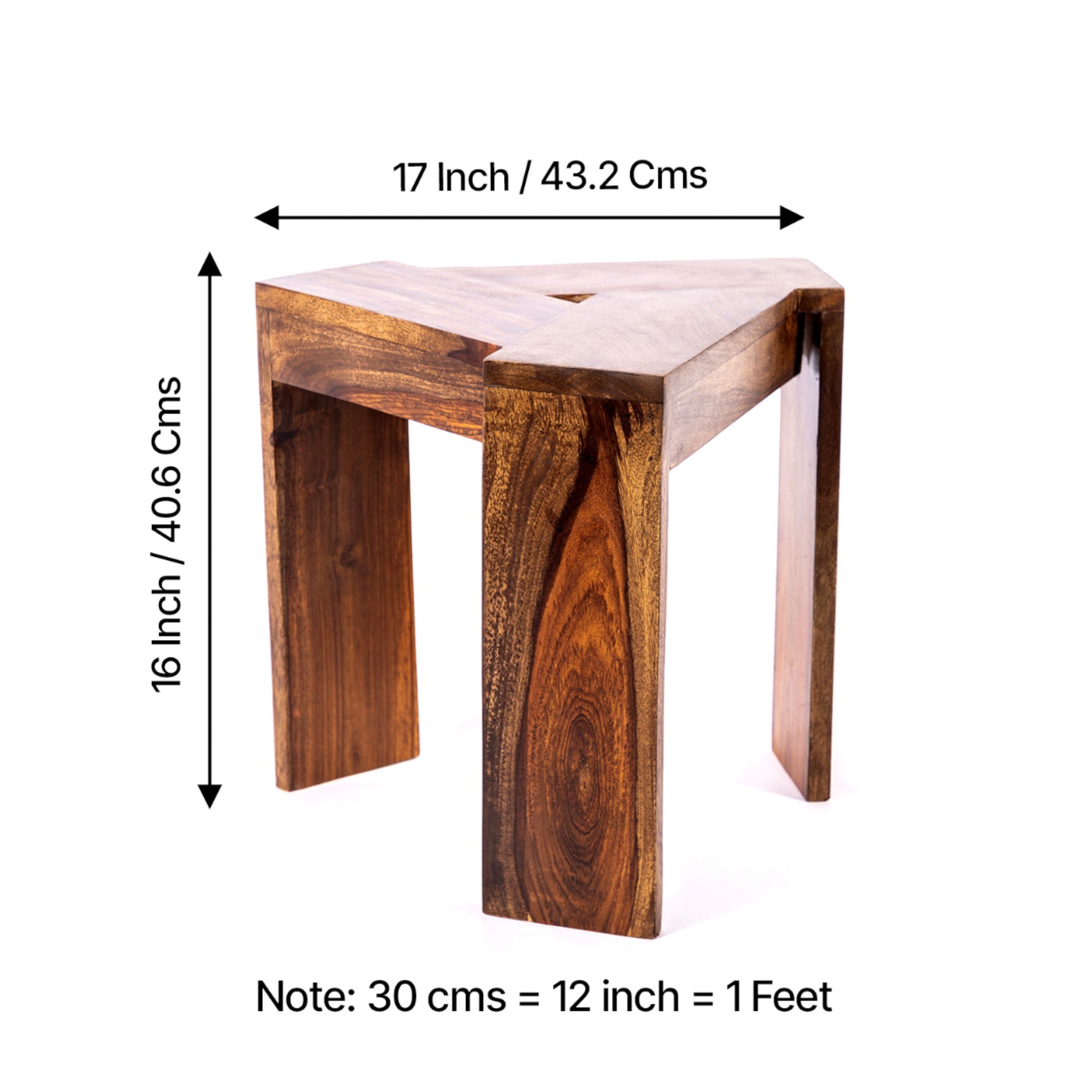 Avina End Table - Teak Finish