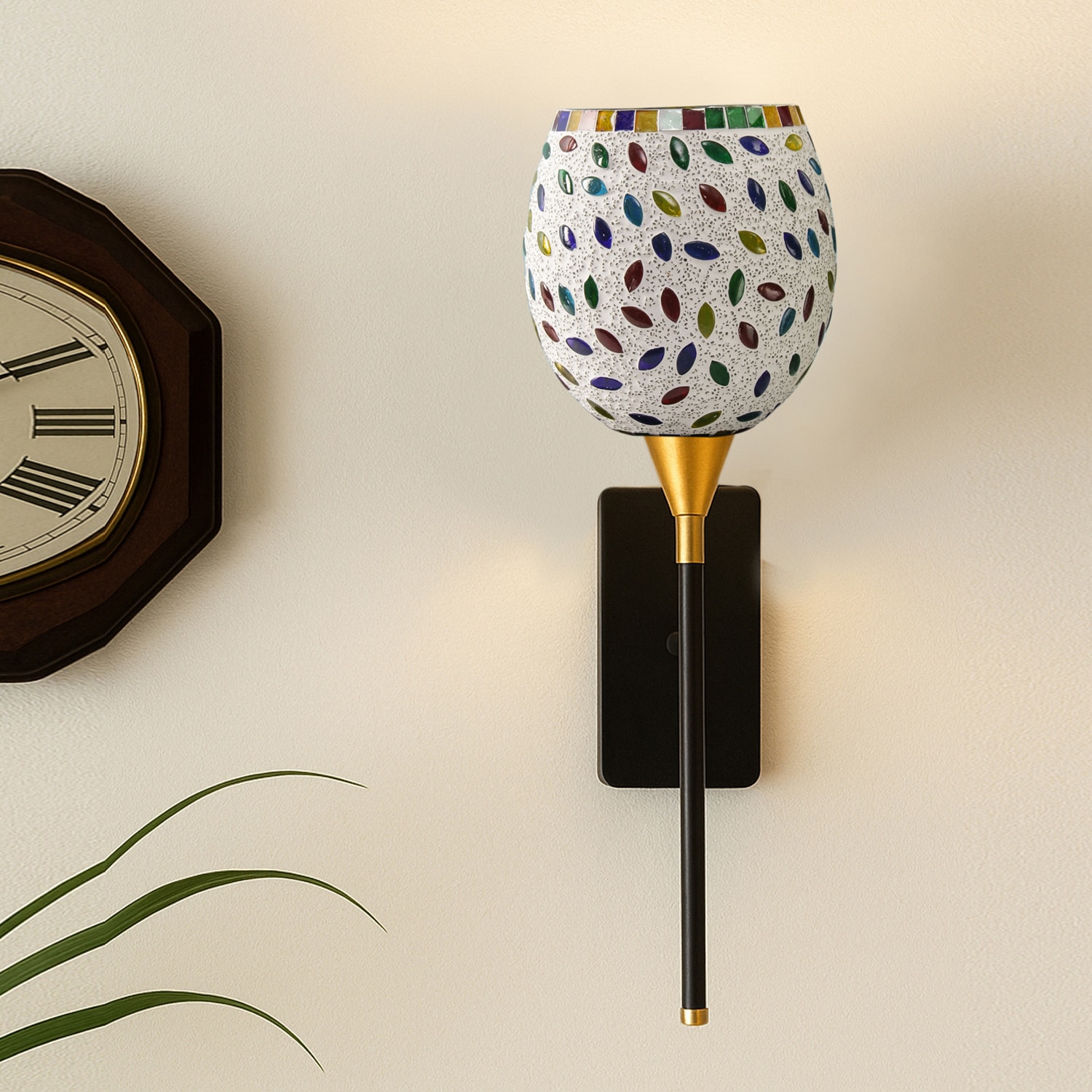 Devansh Metal Electric Wall Light in Black Colour with Multi Shade Count of 1 Light - Devansh