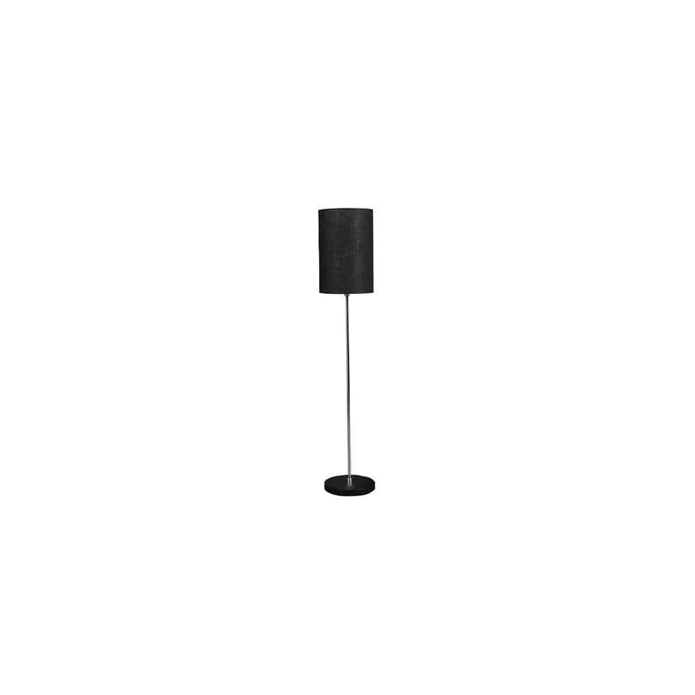 Sequin Black Cotton Shade Floor Lamp