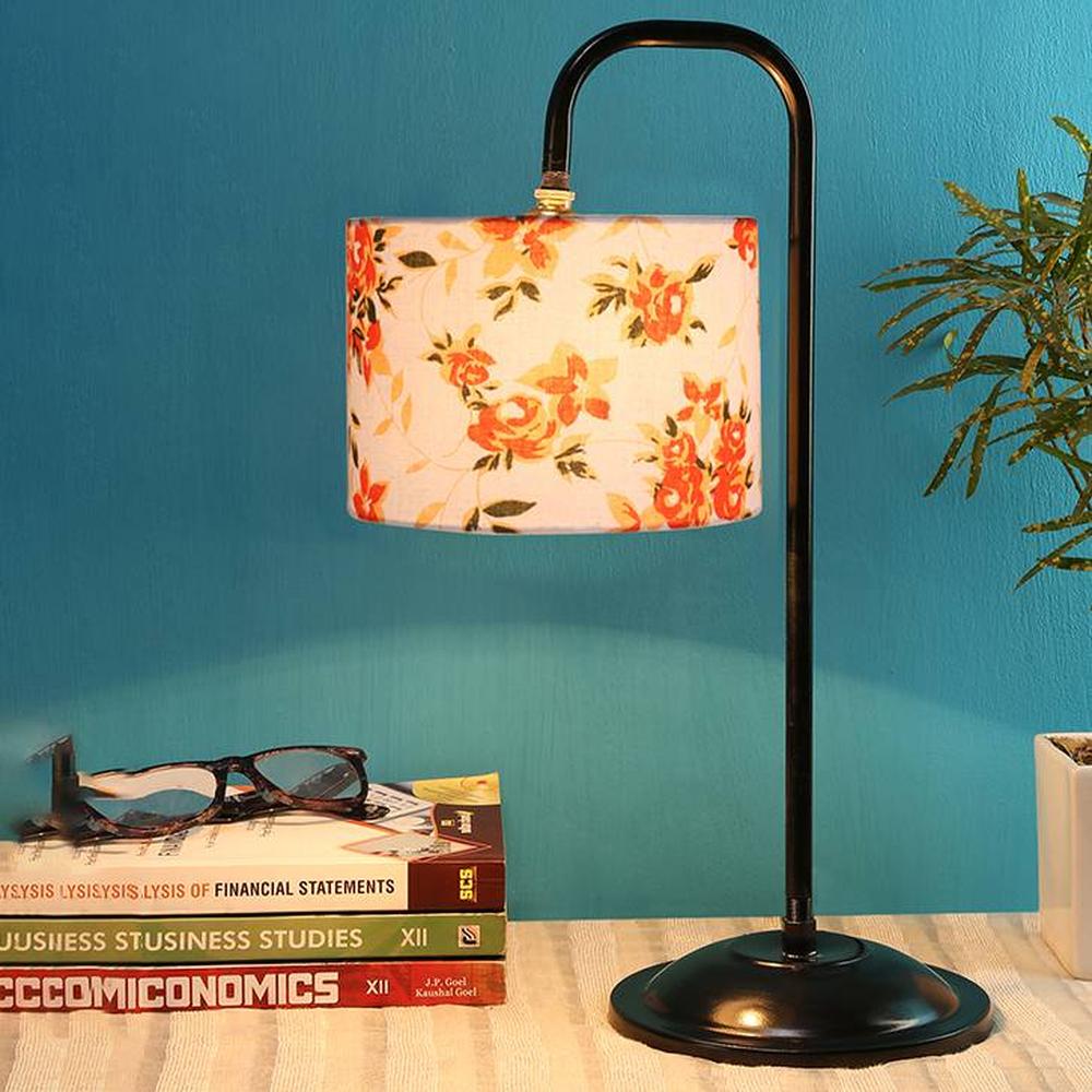 Elise Multi cotton Shade Iron Table Lamp