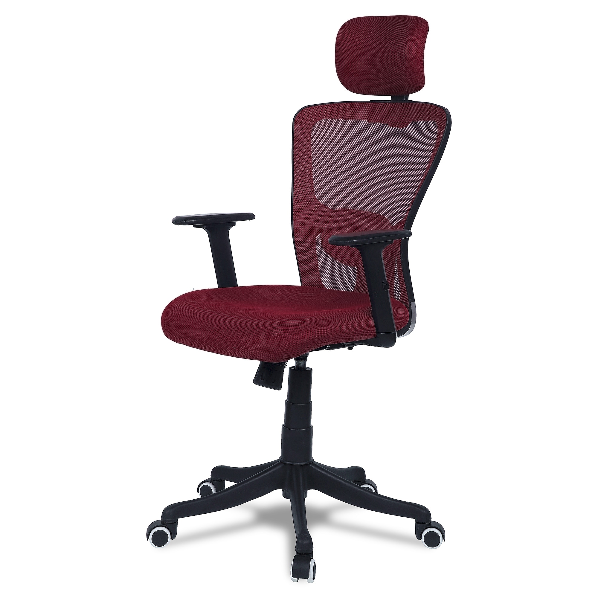 Dreaceo High Back Ergonomic Chair in Maroon Colour