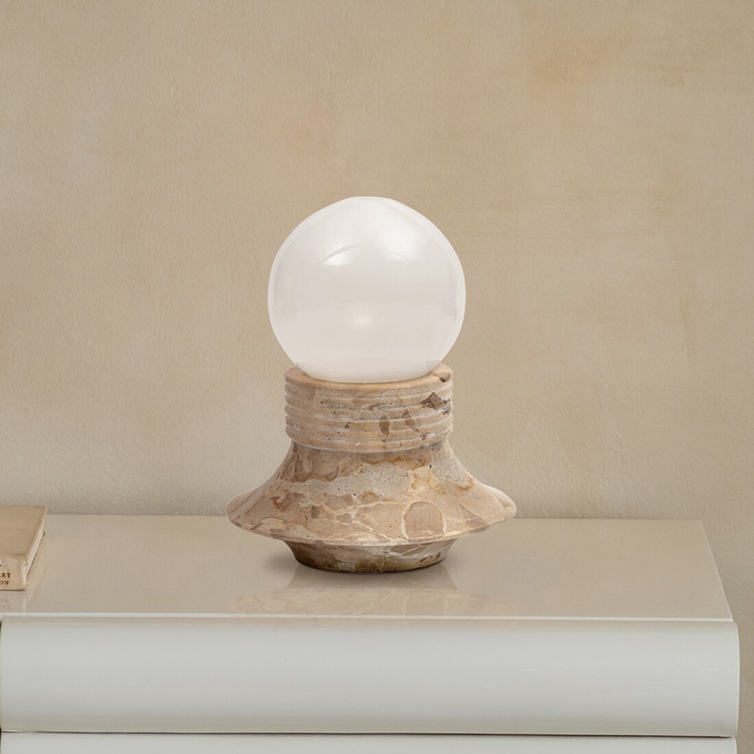 Halo Squat Handcrafted Table Lamp - Orange Tree
