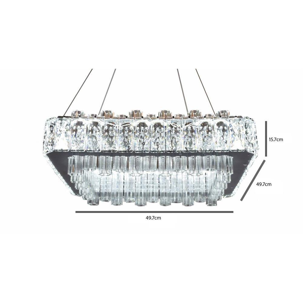 Candela Crystal Three Way Remote Lighting Chandelier