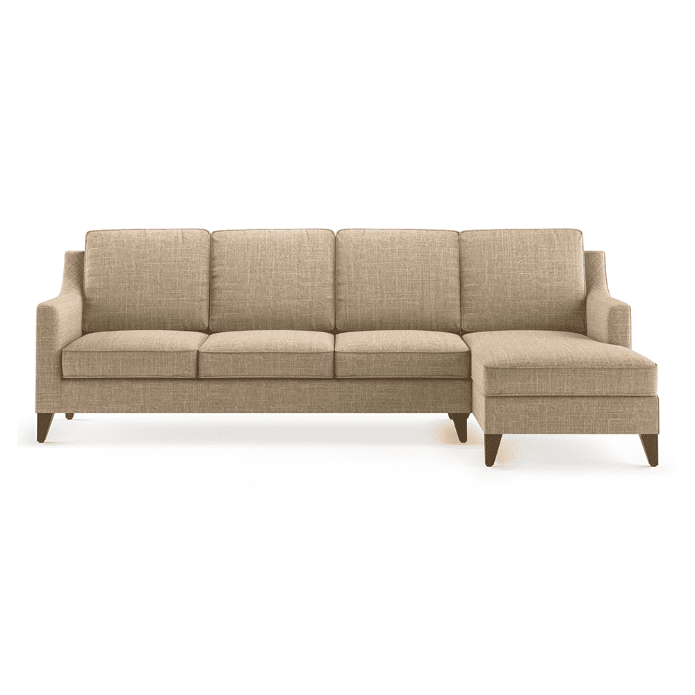 Abbey Sectional Sofa (Colour : Sandshell Beige, Cushion : Hard, Seater : Right Aligned 3 Seater + Right Aligned Chaise)
