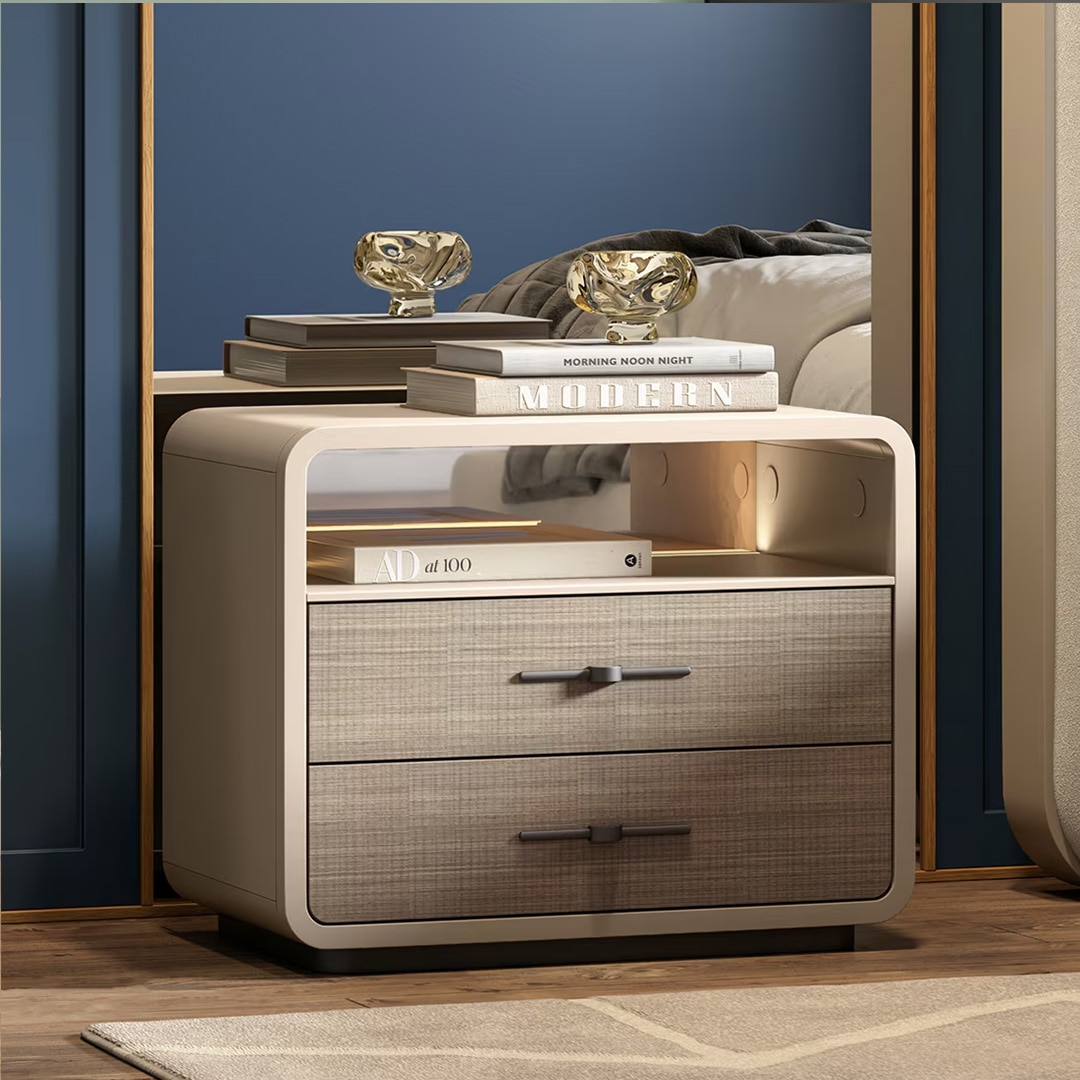 Valeria Bedside Table in Dual Tone Finish