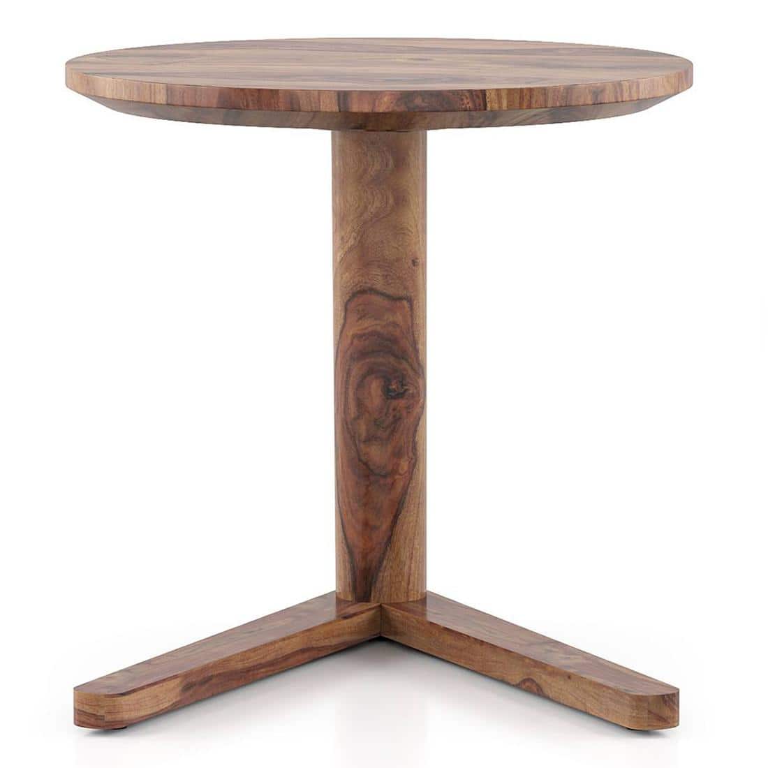 Fabre Solid Wood Side Table in Teak Finish