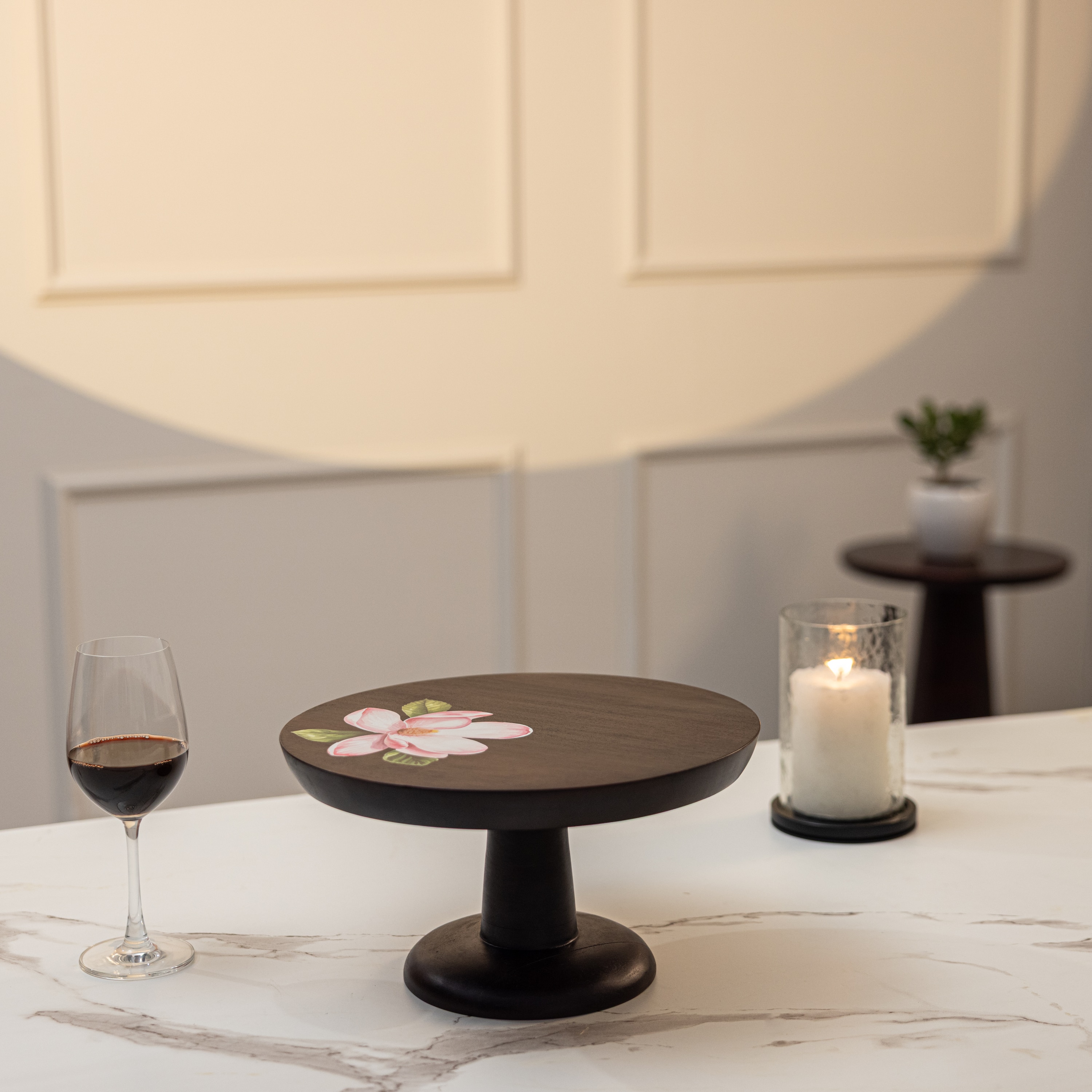 Ireka Homes Sakura Acacia Wood Cake Stand - Ireka Homes