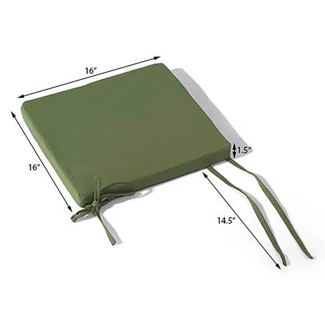 Puco Seat Cushions Set of 2 in Avocado Green