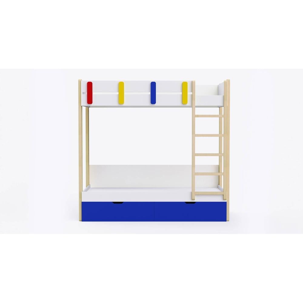 Pine Tree Bunk Bed with Drawer Storage