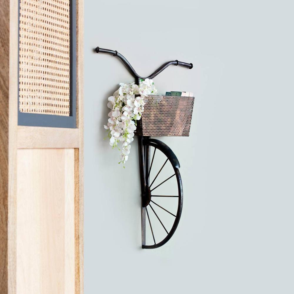 Retro Cycle Wall Decor - With Basket