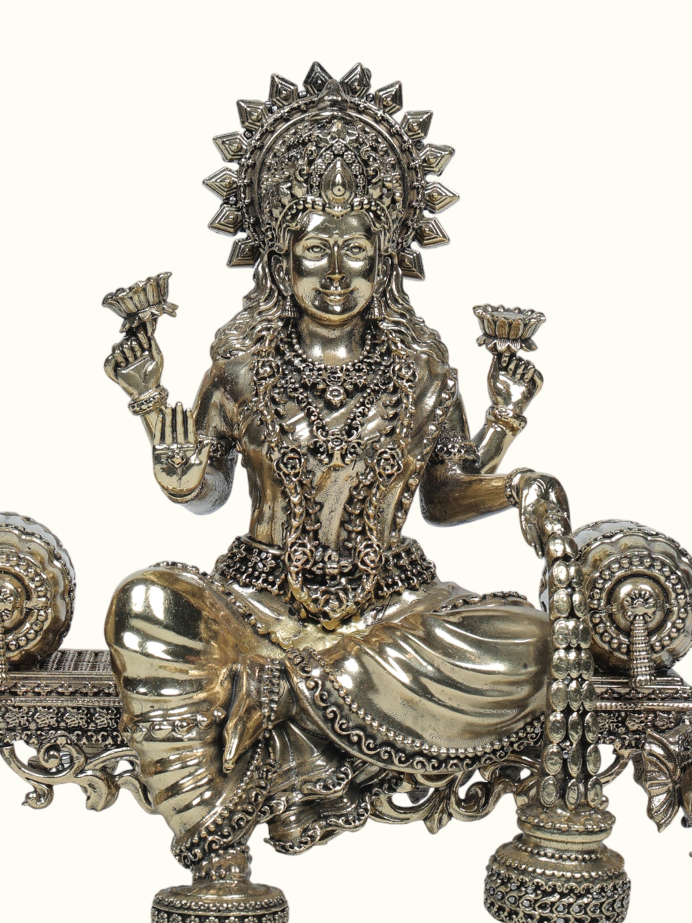 Brass Lakshmi Sitting Idol
