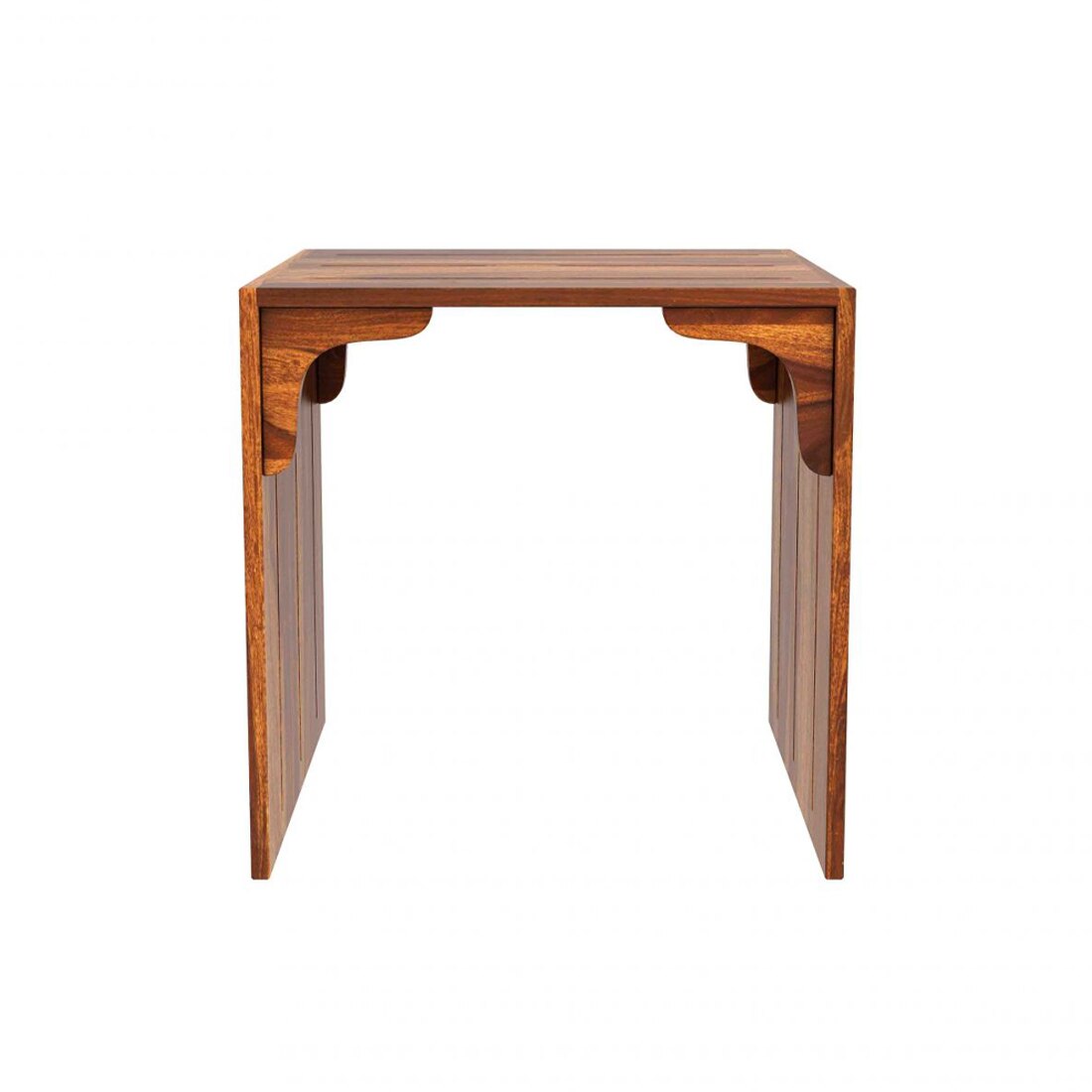 Taj Bedside Solid Wood Table in Honey Finish