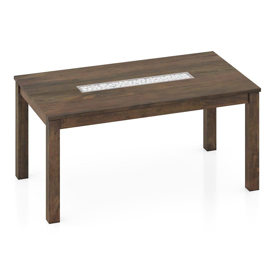 Brighton Xl 6 Seater Dining Table, Finish - Danish Walnut with Reed Dining Chair Set