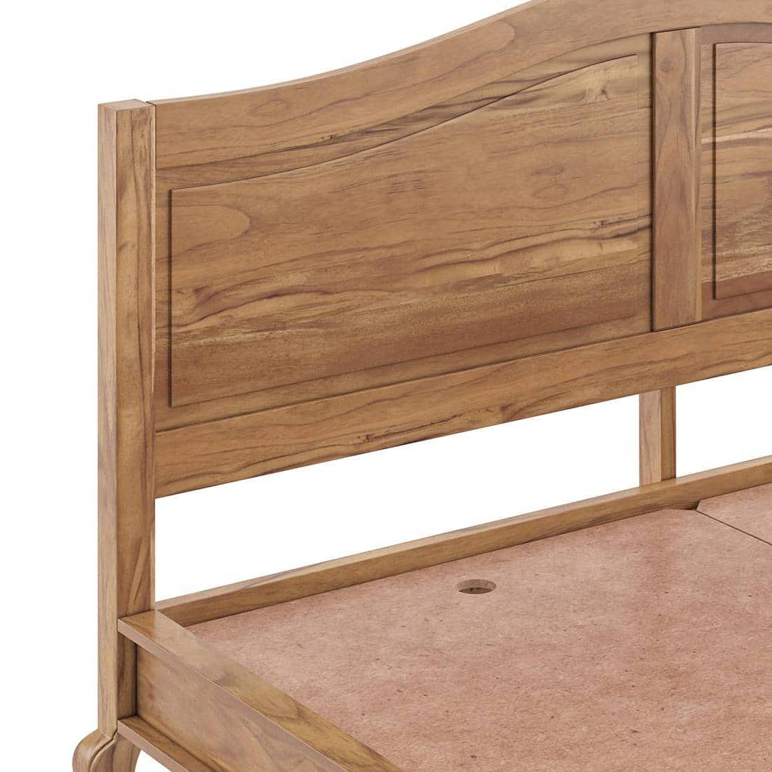 Taahira Queen Size Non Storage Bed In Natural Finish