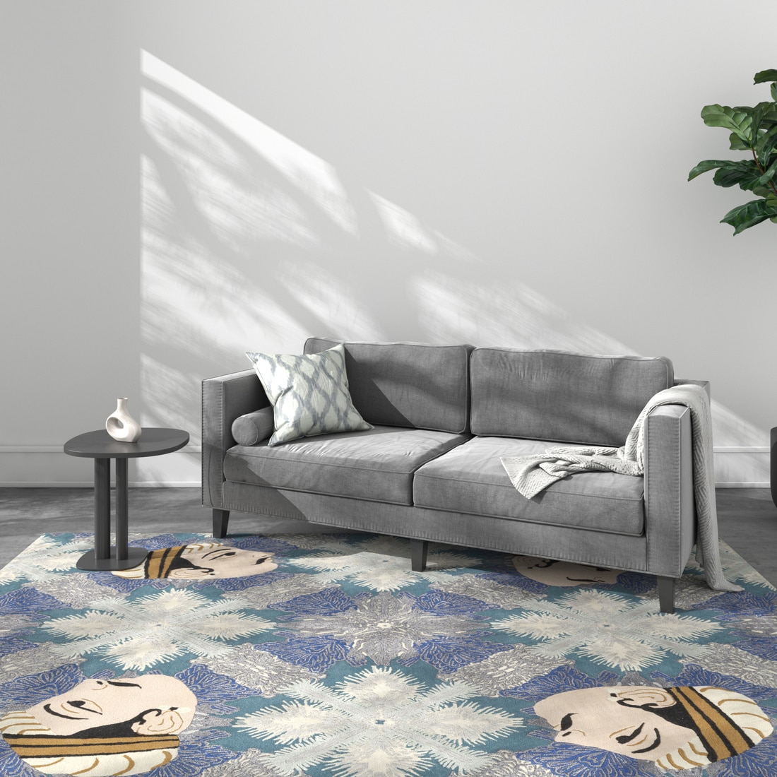 Jaipur Rugs Soft Novelty Wool Viscose Tufted Rug Blue 6x8 ft - Jaipur Rugs