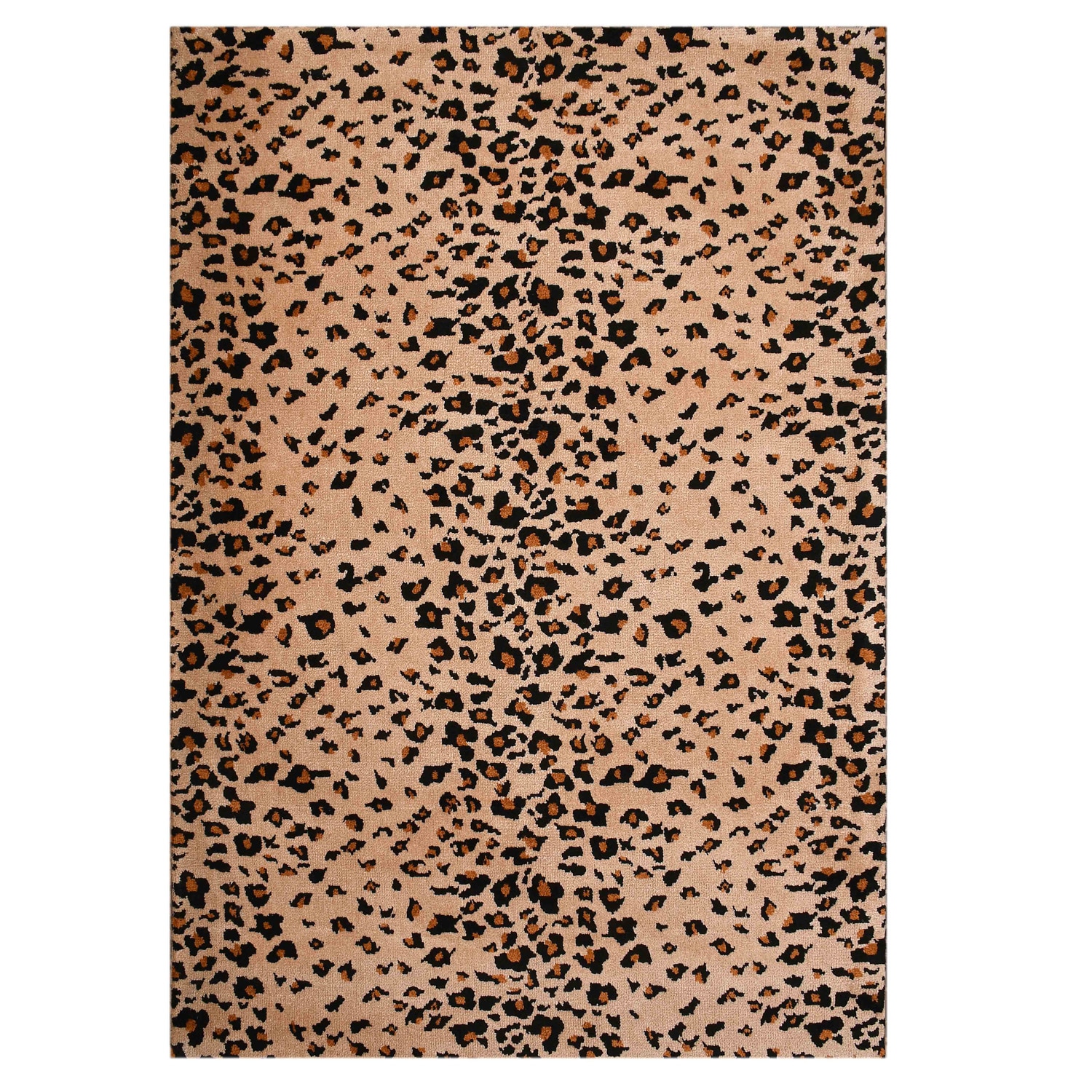 Multicolor Abstract Machine Made Polyester 5 X 7 Feet Carpet