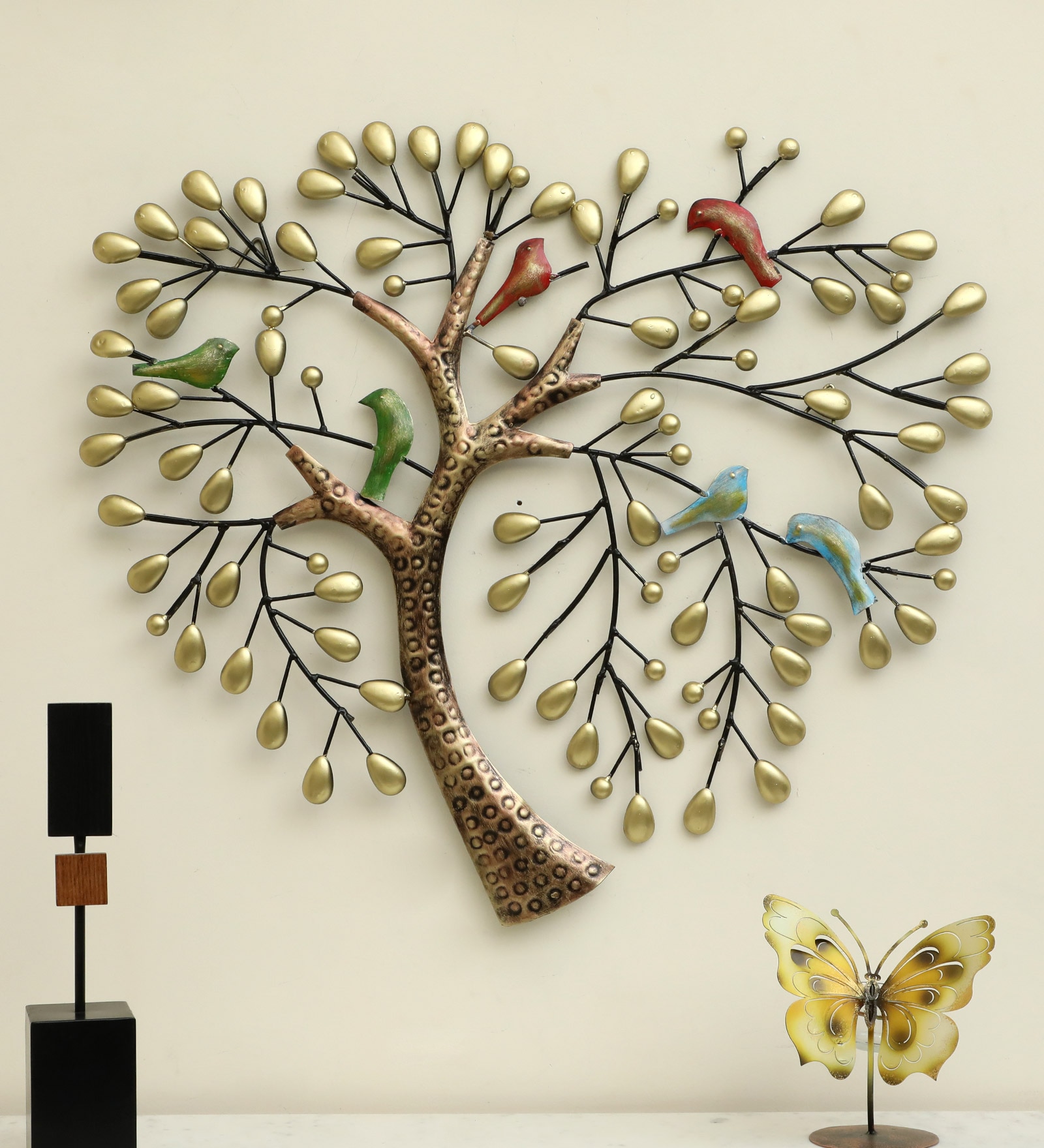 W-LARA Abstract Metal Wall Decor in Multicolor Set of 1 - Vedas Exports