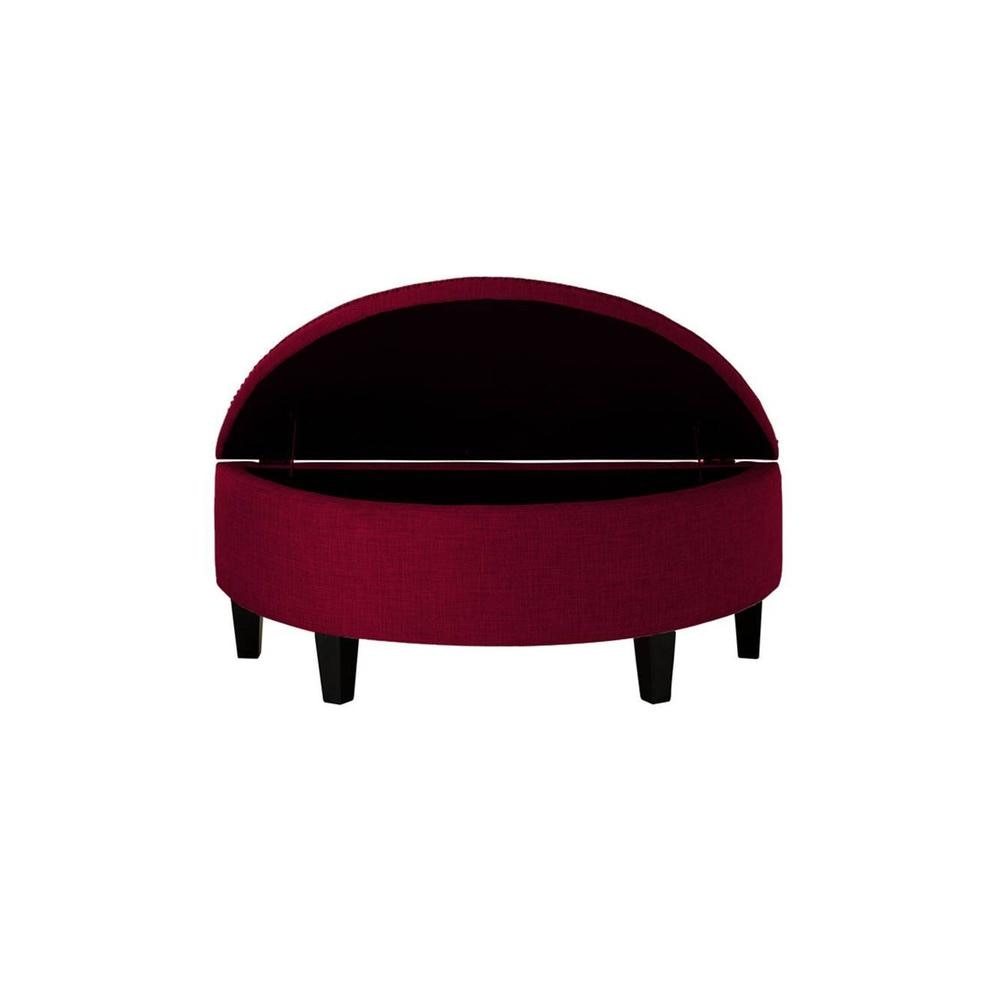 Replon 2 Ottoman with Storage Color in Maroon