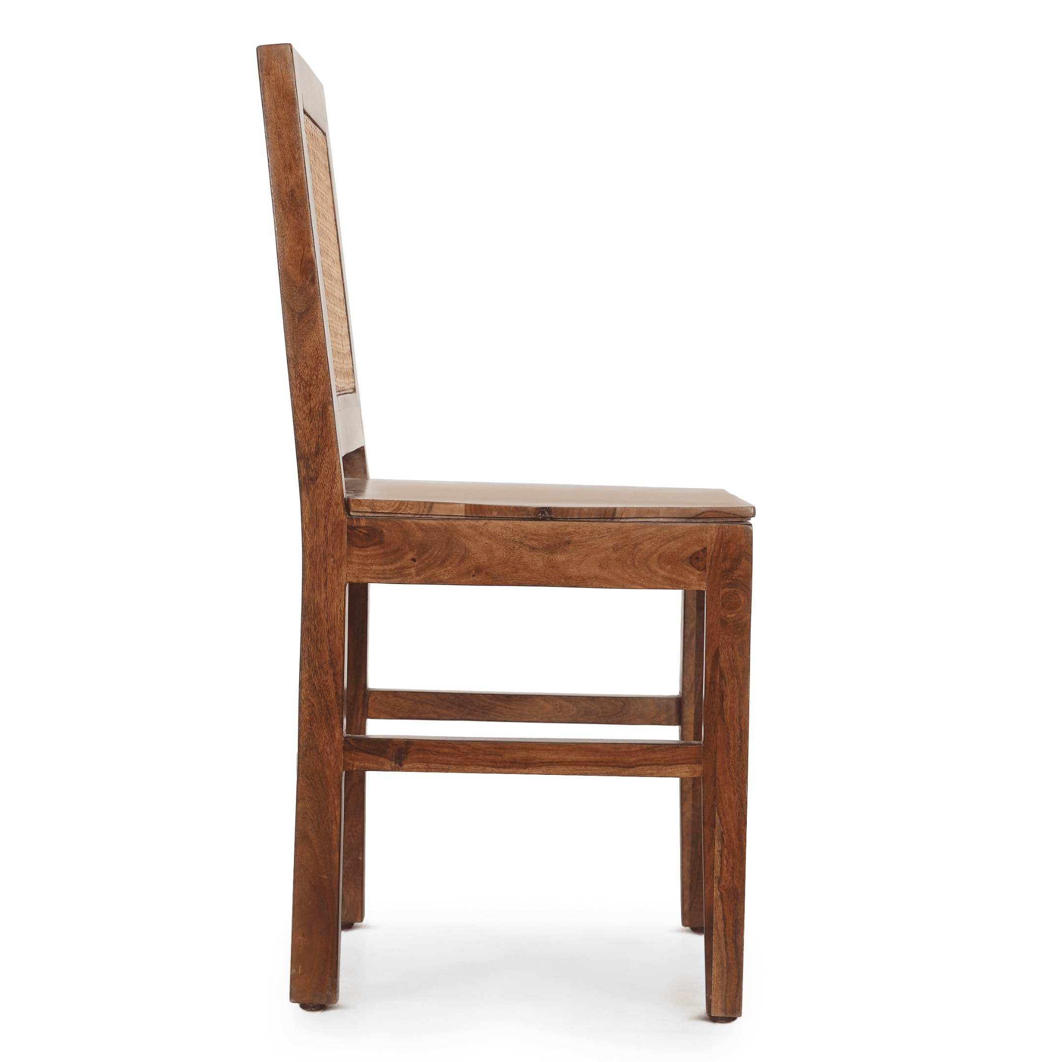 Globally Indian Sheesham Wood 6 Seater Dining Table Set With 6 Cane Backrest  Solid Wood Chair