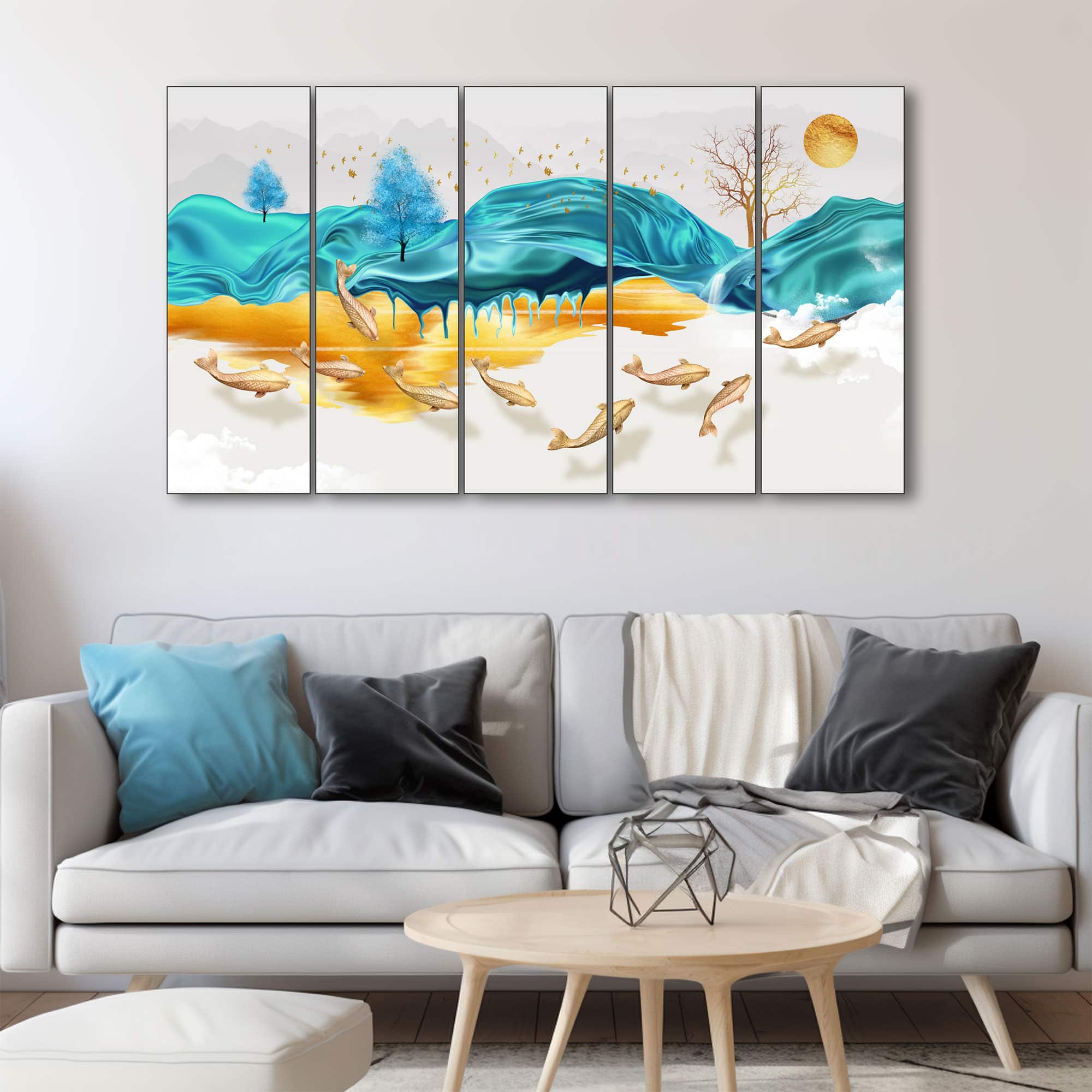 The Castle Decor Nature Art Wall Painting Wooden Framed 27x48 Inch (Style 16) - The Castle Decor